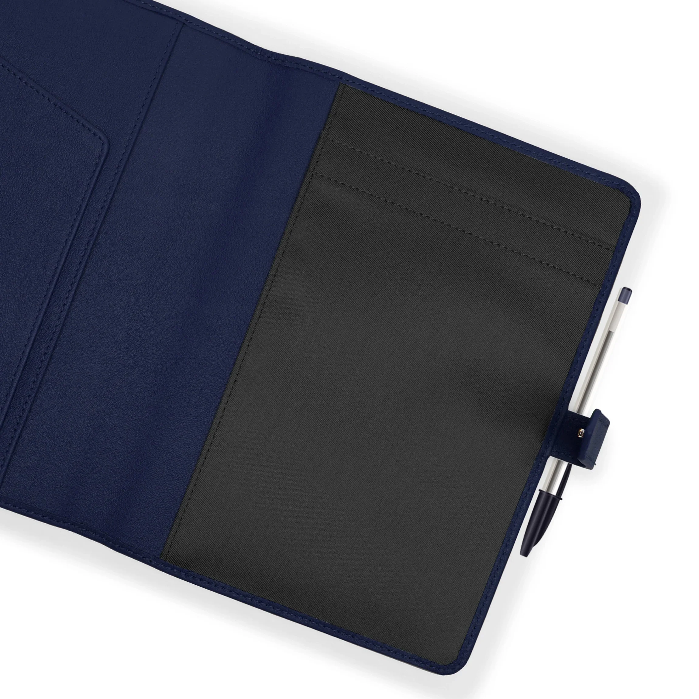 A5 Junior Snap Padfolio Navy Blue - Image 3