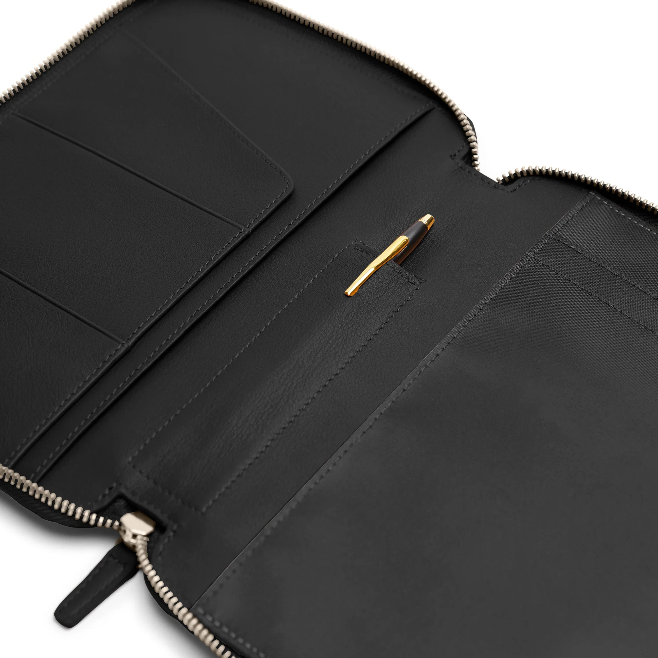 A5 Junior Zippered Padfolio Black Onyx - Image 3