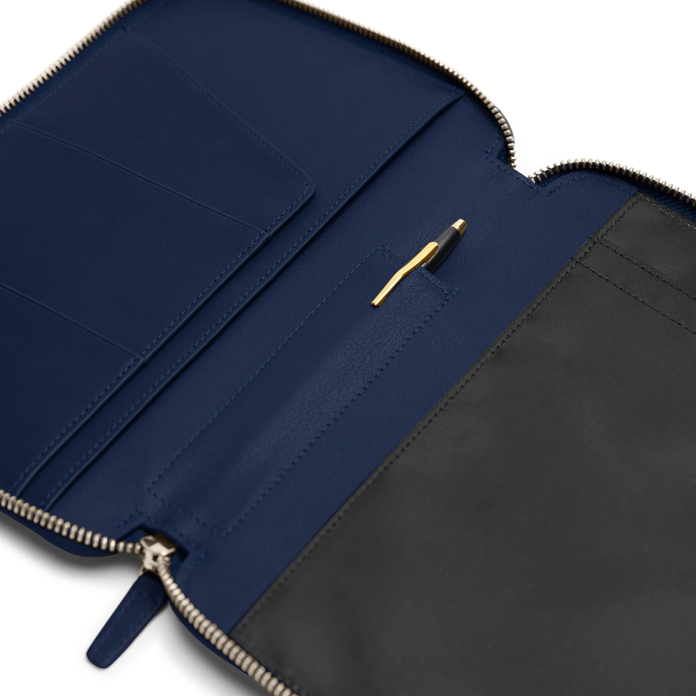 A5 Zippered Journal Navy Blue - Image 3