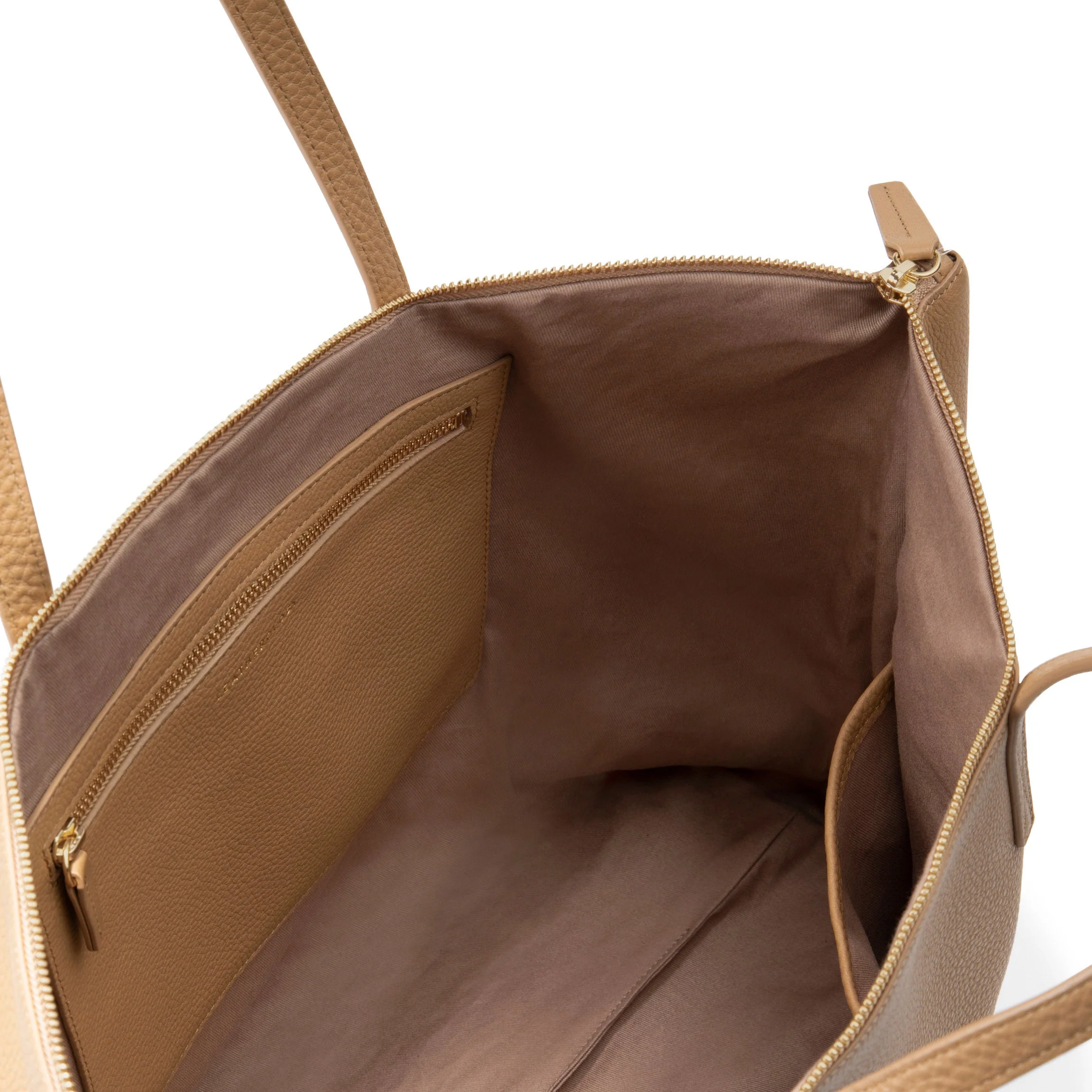 Aleena Soft Zippered Tote Camel - Image 4