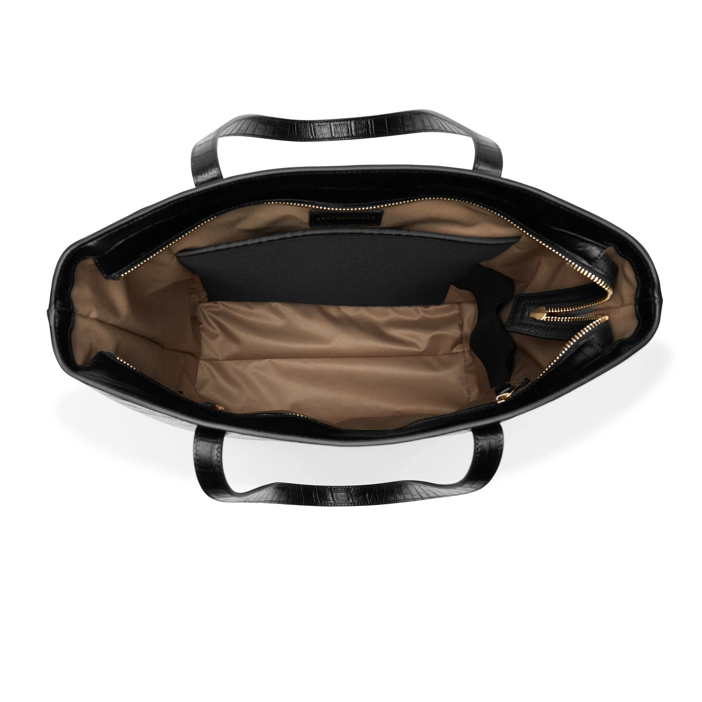 Alex Vertical Work Tote Black Croc - Image 4