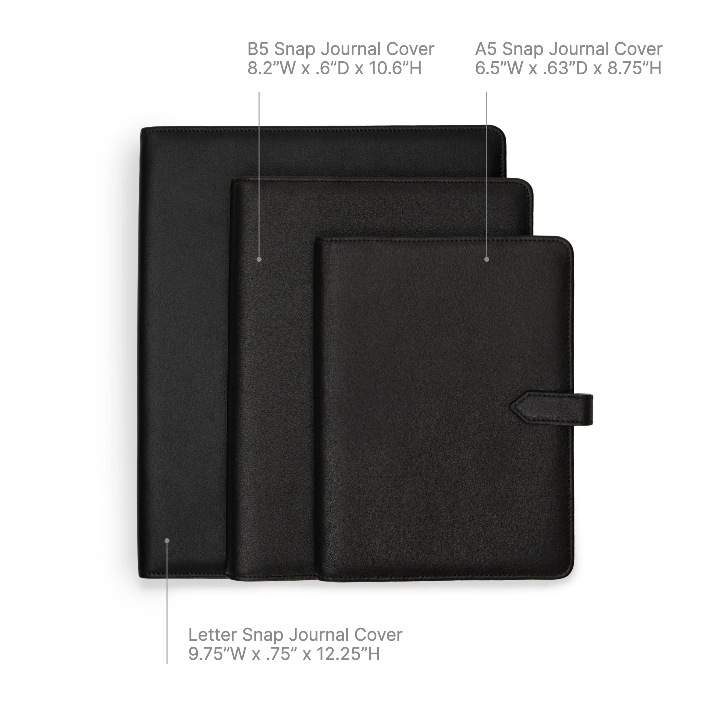 Letter Snap Spiral Journal Navy Blue - Image 5