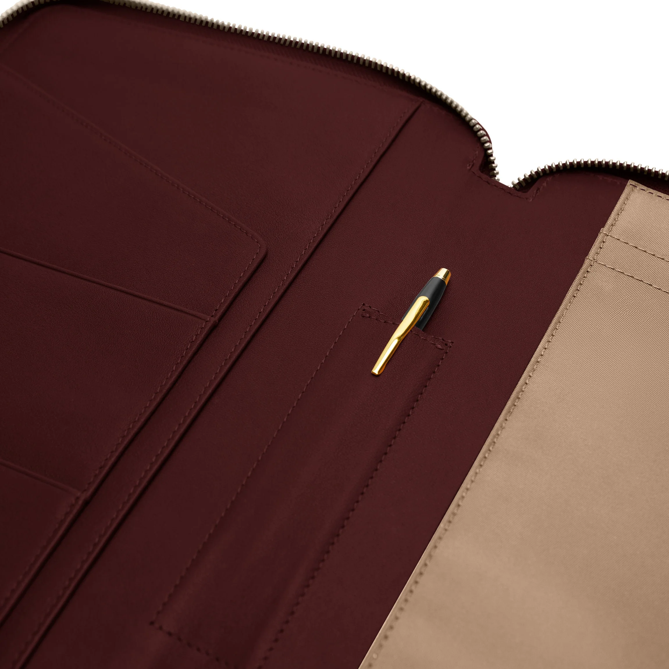 B5 Composition Zippered Spiral Journal Bordeaux - Image 3