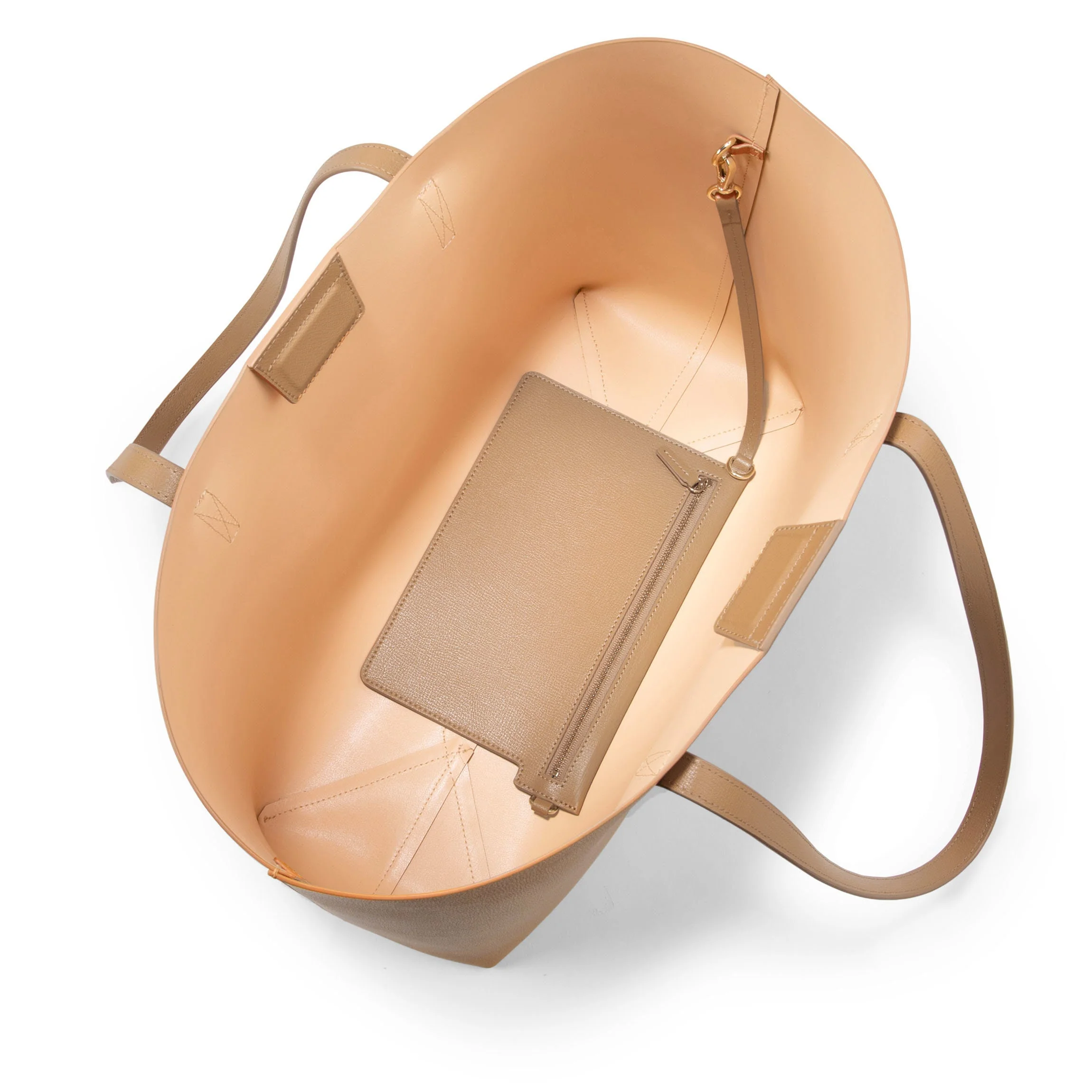 Belmont Structured Tote Double Sided Tan/Beige - Image 4