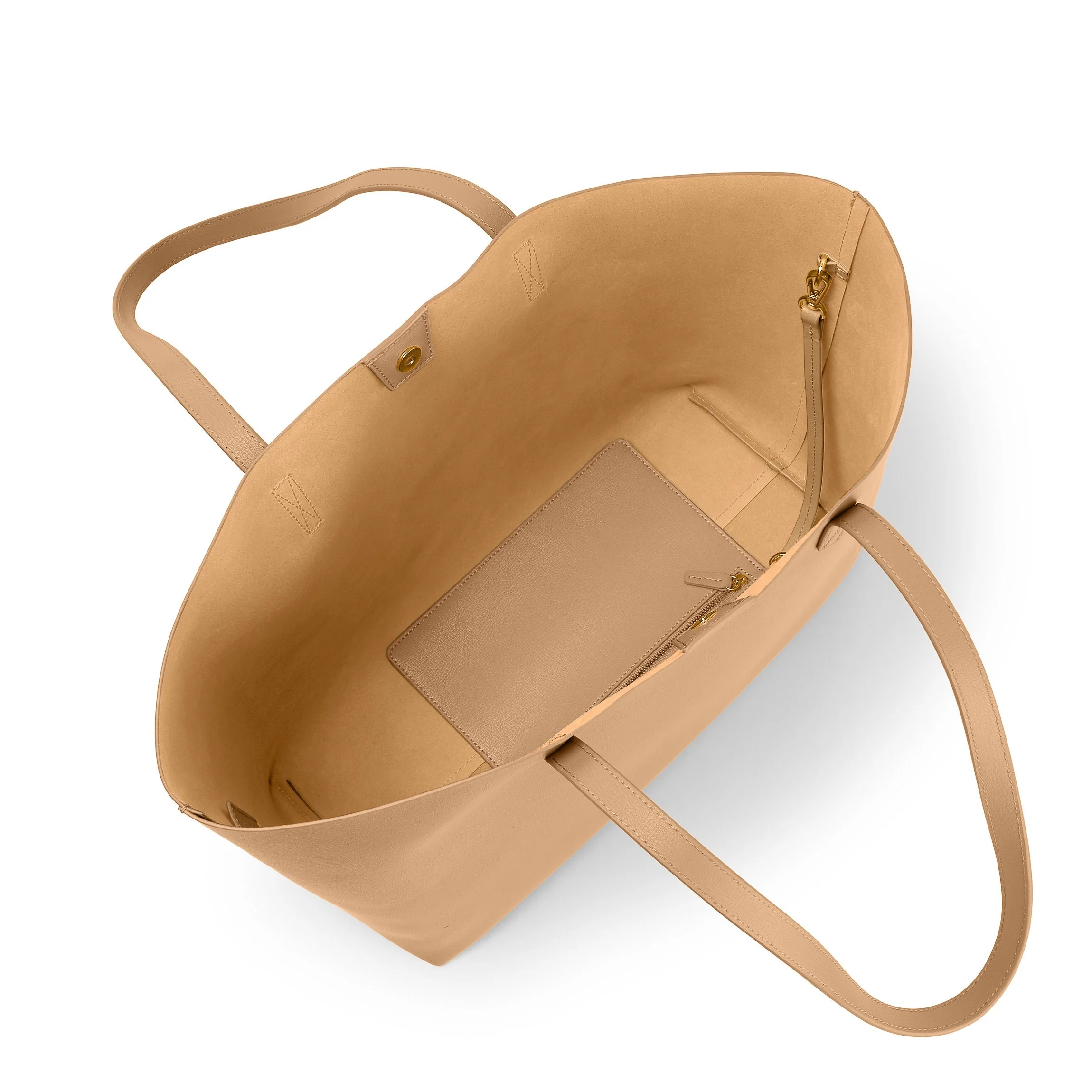 Belmont Structured Tote Tan - Image 4