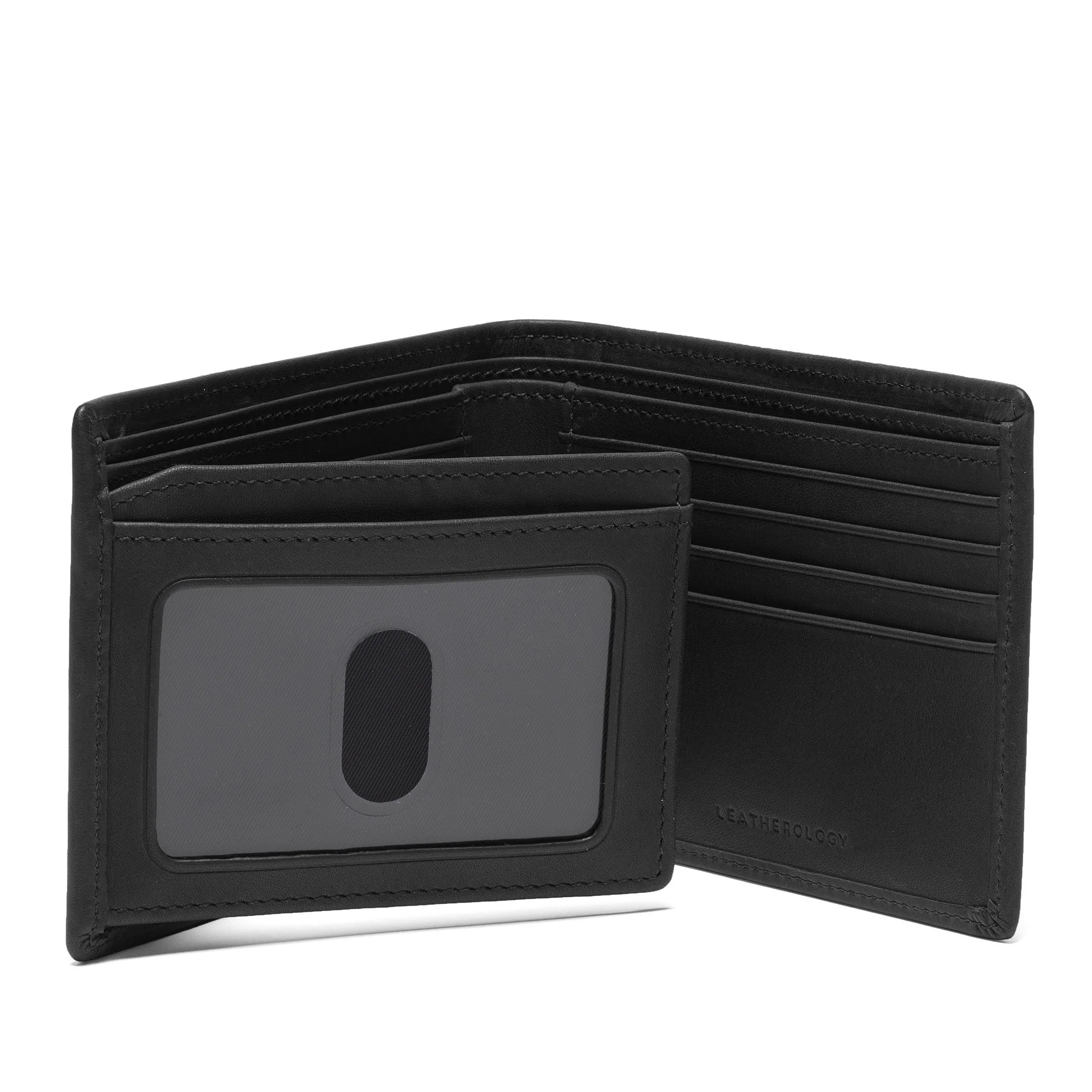Bifold Wallet with Flap Black Oil - Image 5