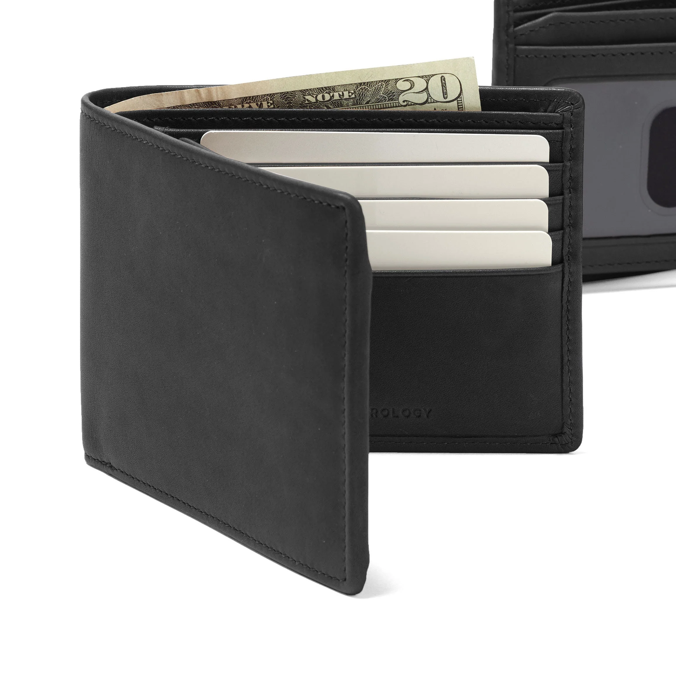 Bifold Wallet with Flap Black Oil - Image 6