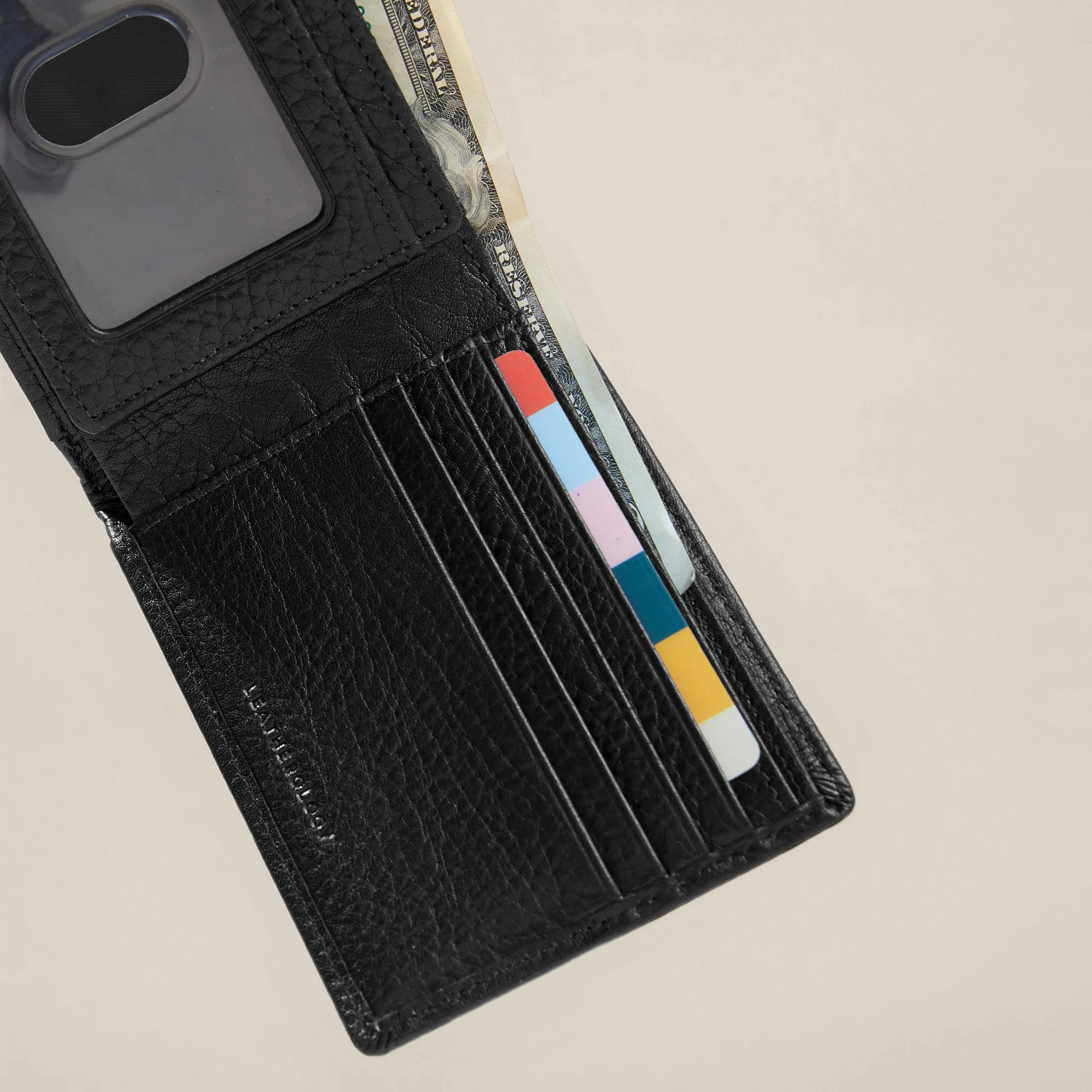 Bifold Wallet with Flap Ebony - Image 3