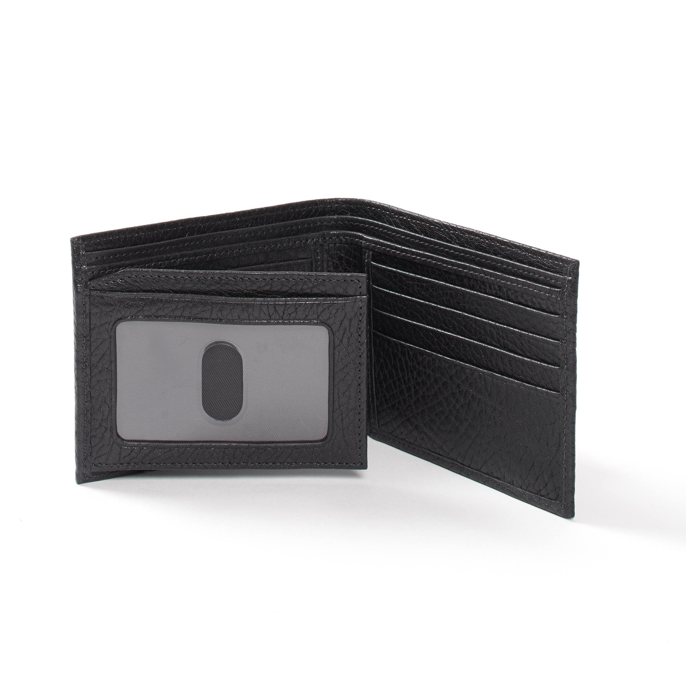 Bifold Wallet with Flap Ebony - Image 5