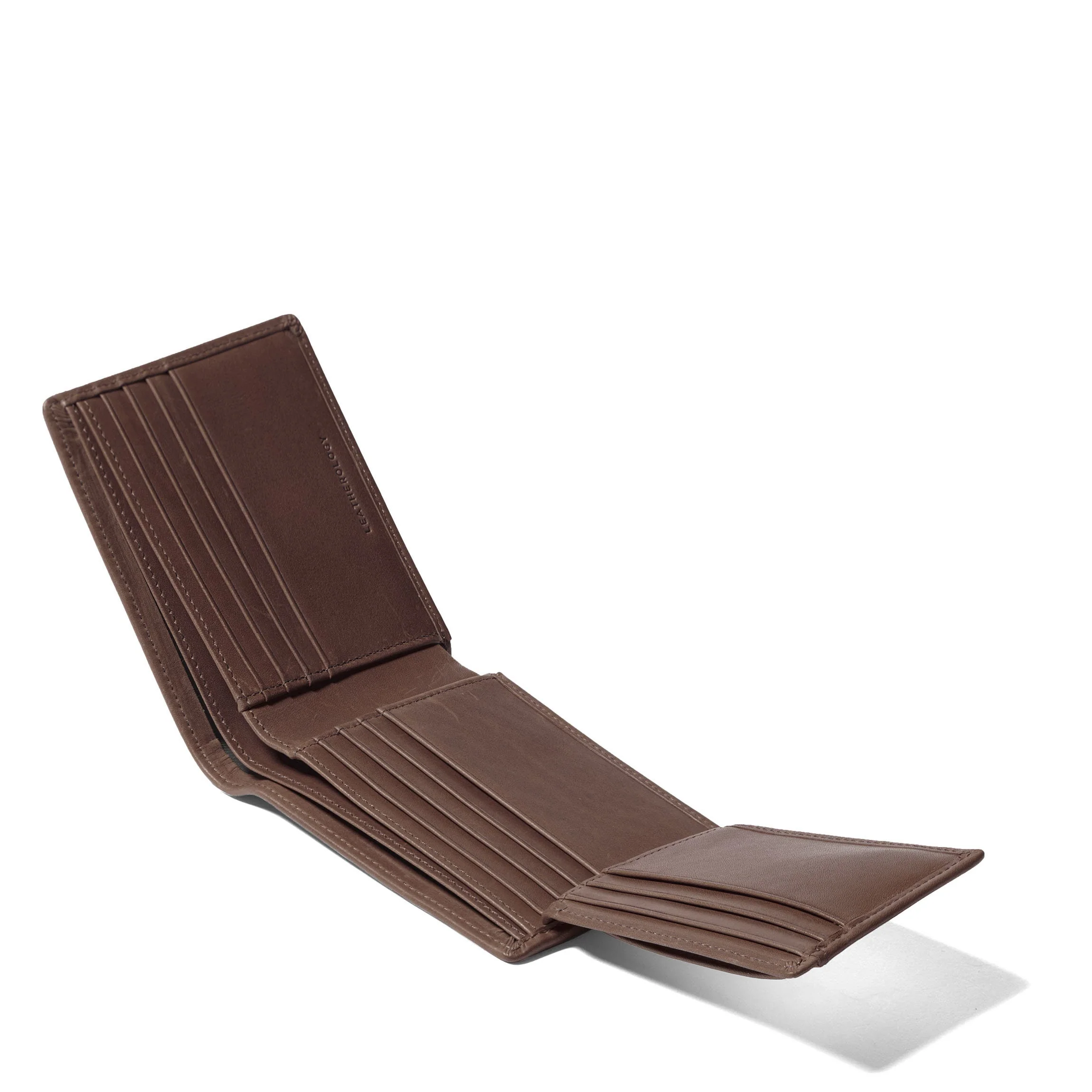 Bifold Wallet with Flap Mahogany - Image 4