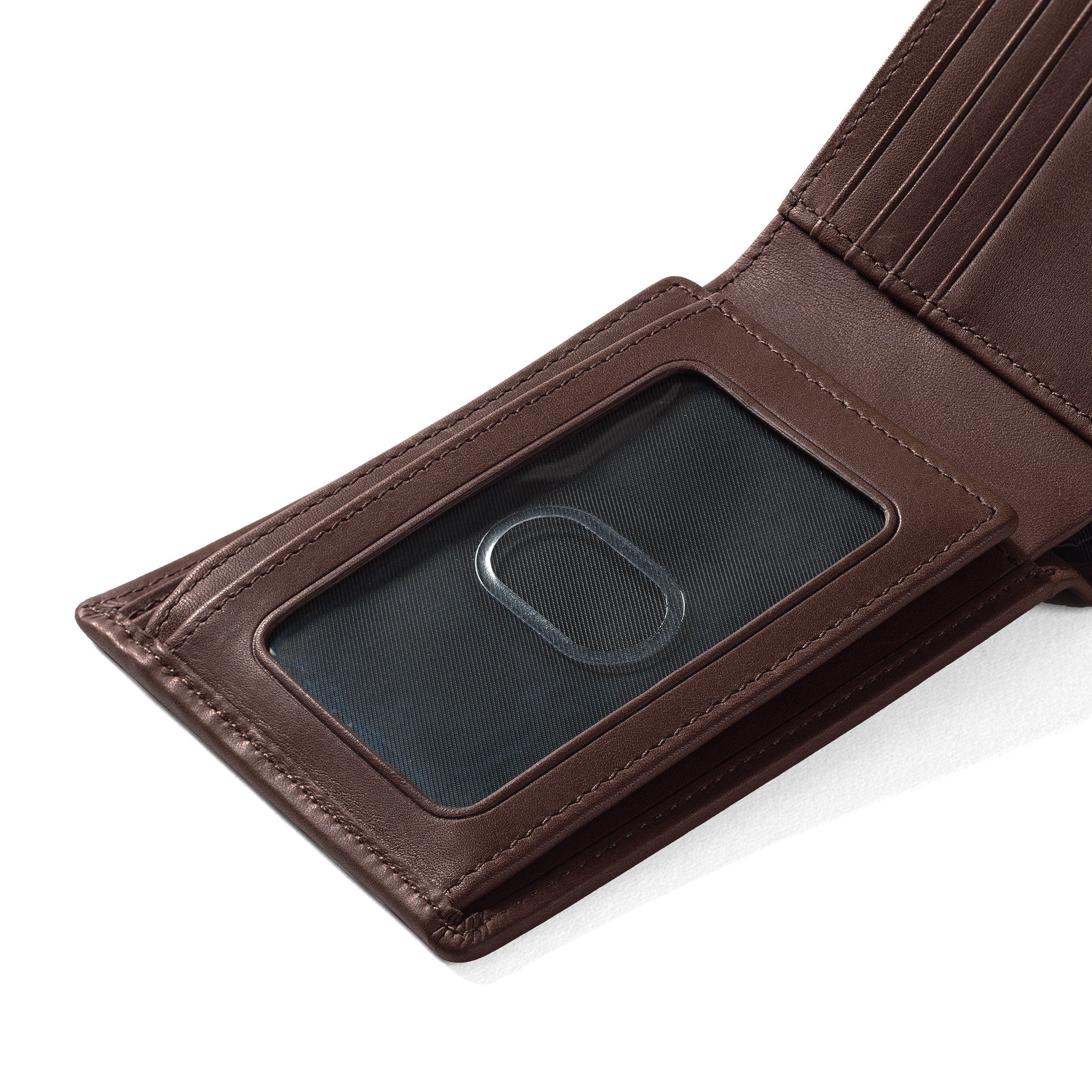 Bifold Wallet with Flap Mahogany - Image 8