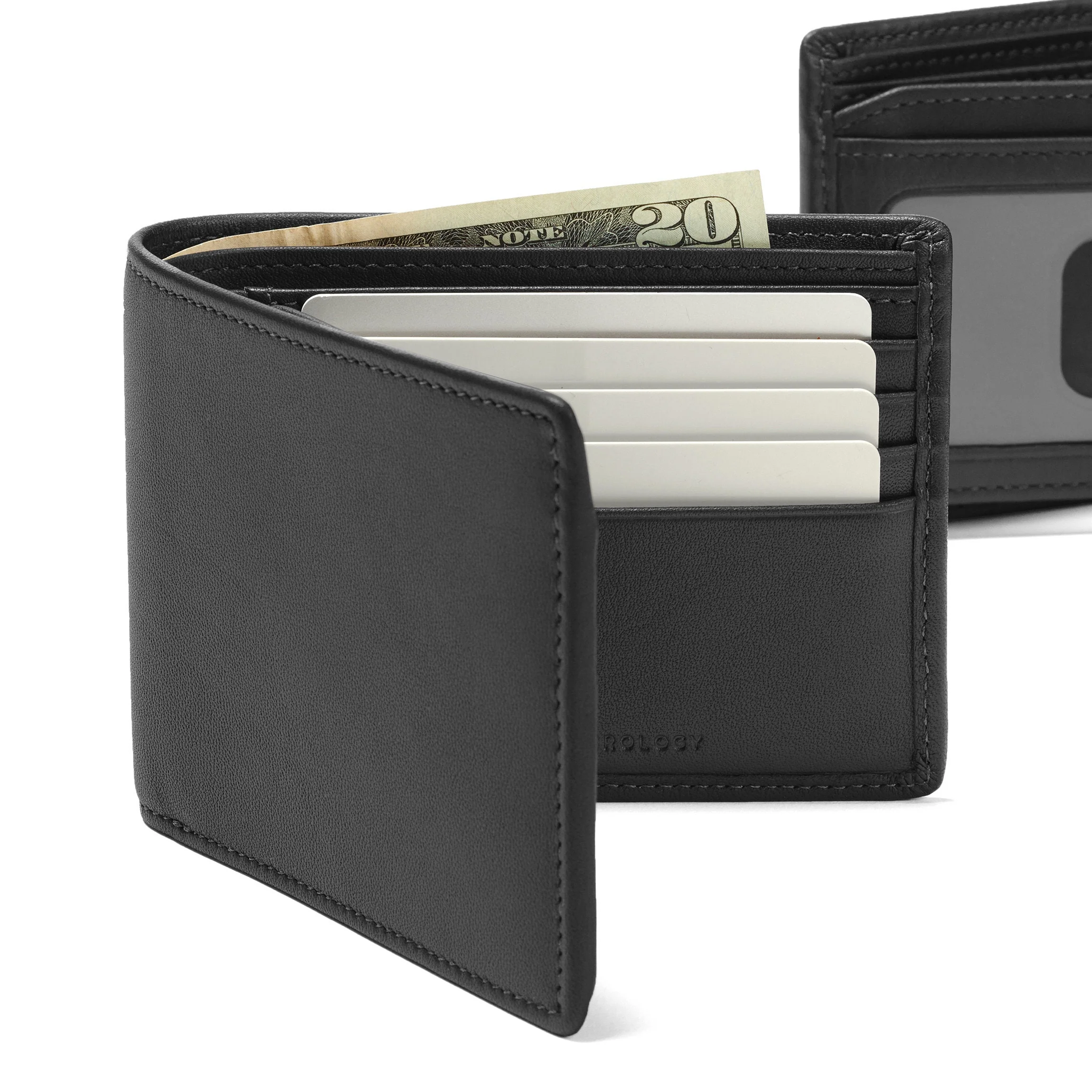 Bifold Wallet with Flap RFID Black Onyx - Image 6