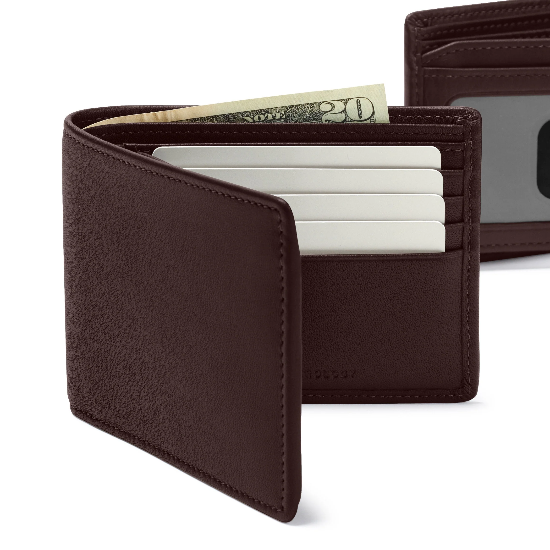 Bifold Wallet with Flap RFID Brown - Image 7