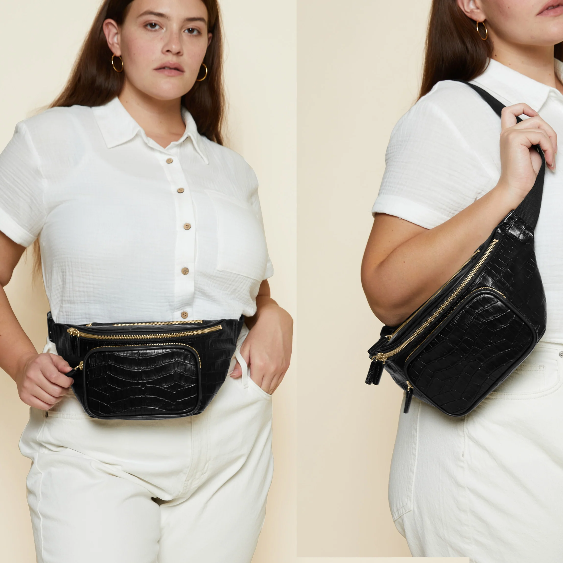 Blake Belt Bag Black Croc - Image 10