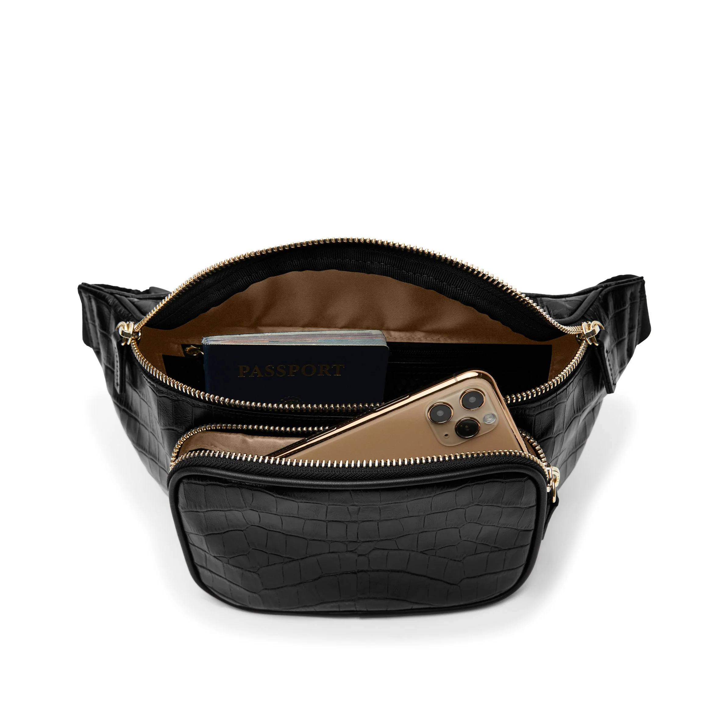 Blake Belt Bag Black Croc - Image 3