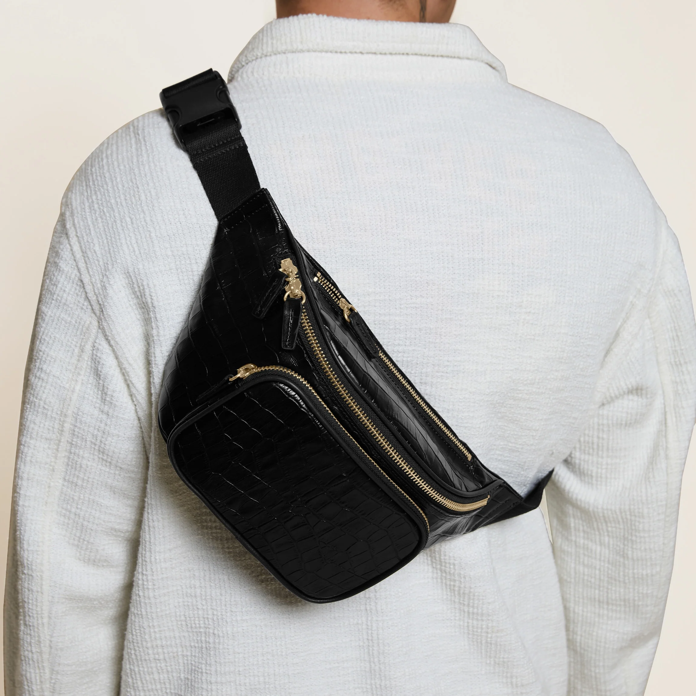 Blake Belt Bag Black Croc - Image 9