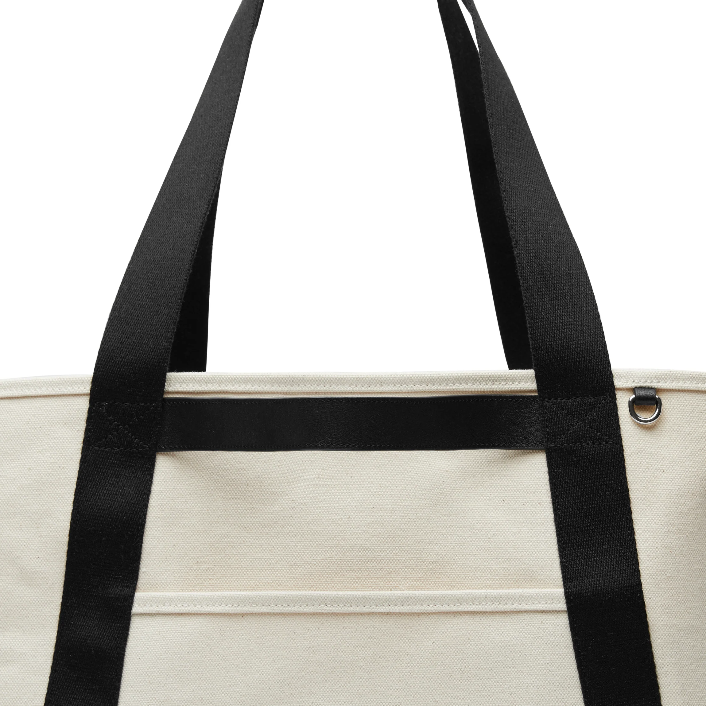 Canvas Beach Tote Natural Canvas/Black - Image 4