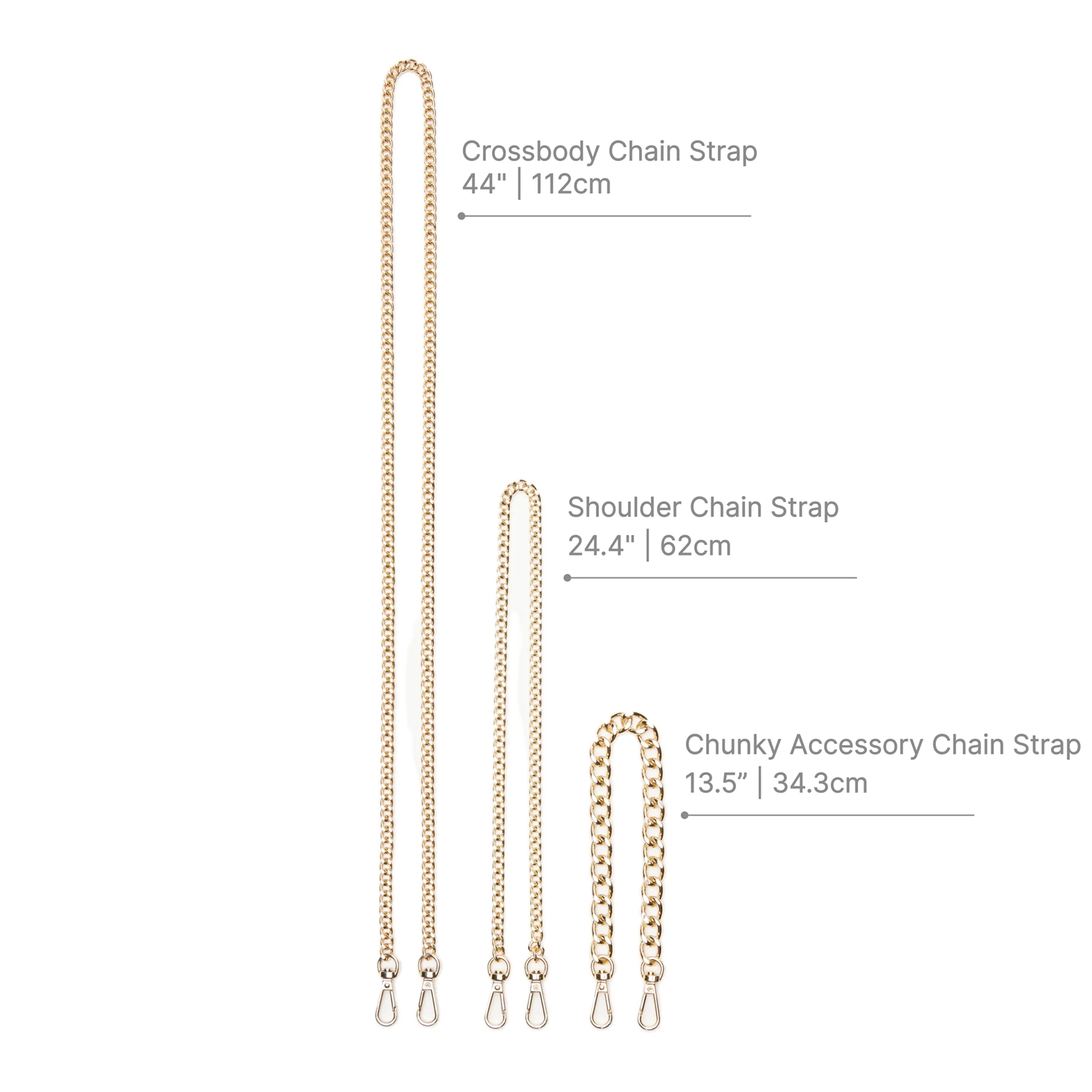 Shoulder Chain Strap Light Gold - Image 3