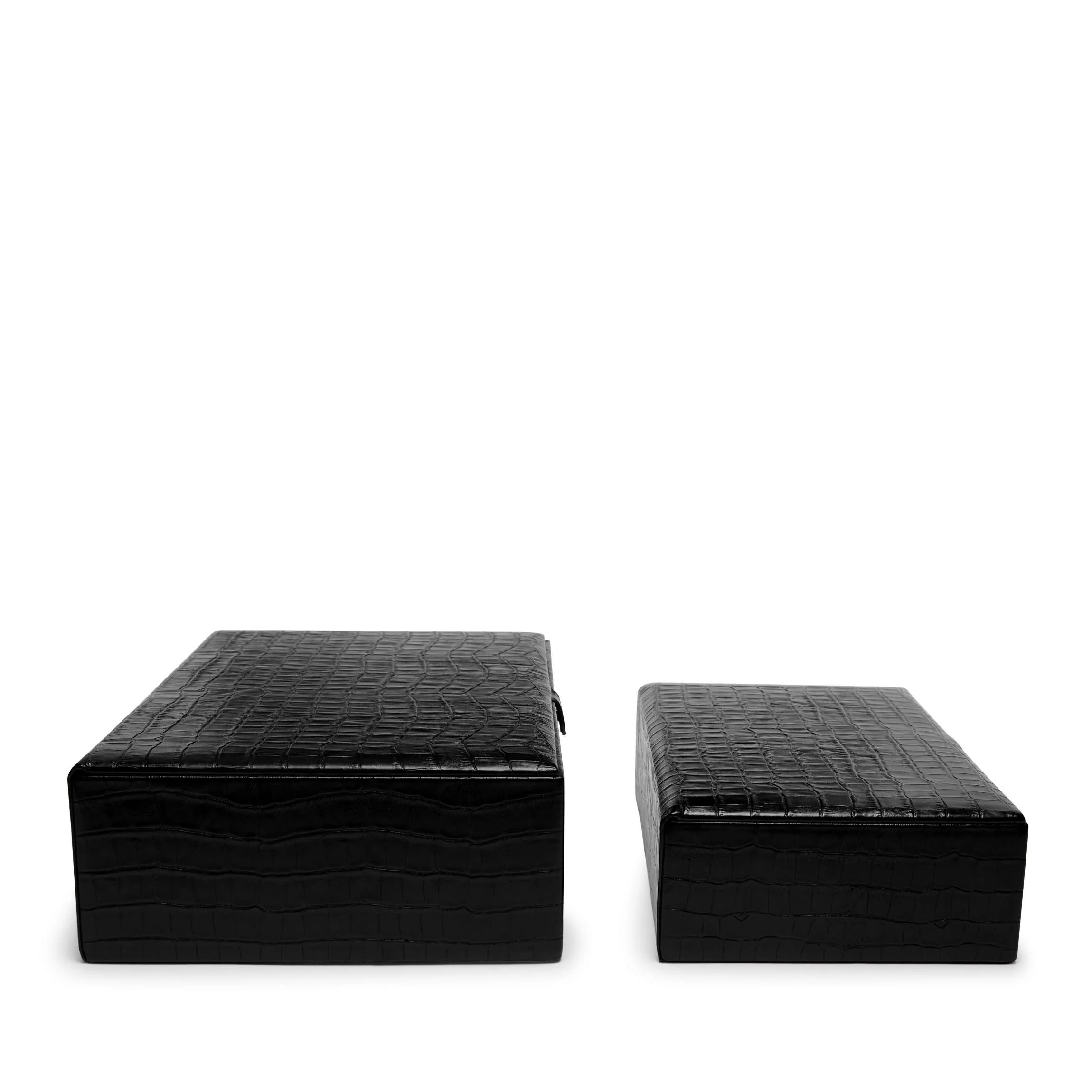 Decorative Box Set Black Croc - Image 3