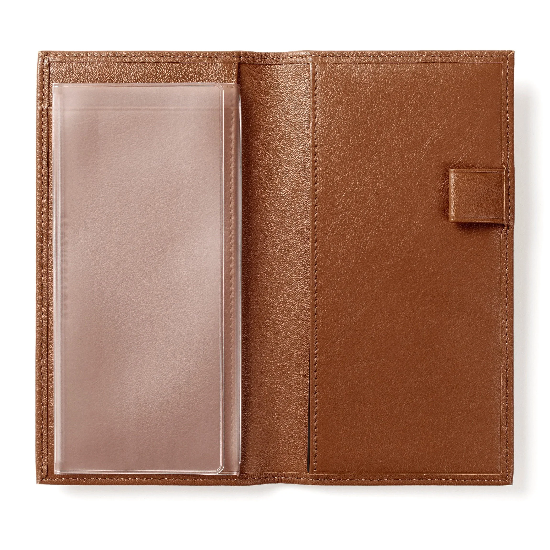Deluxe Checkbook Cover with Divider Cognac - Image 3