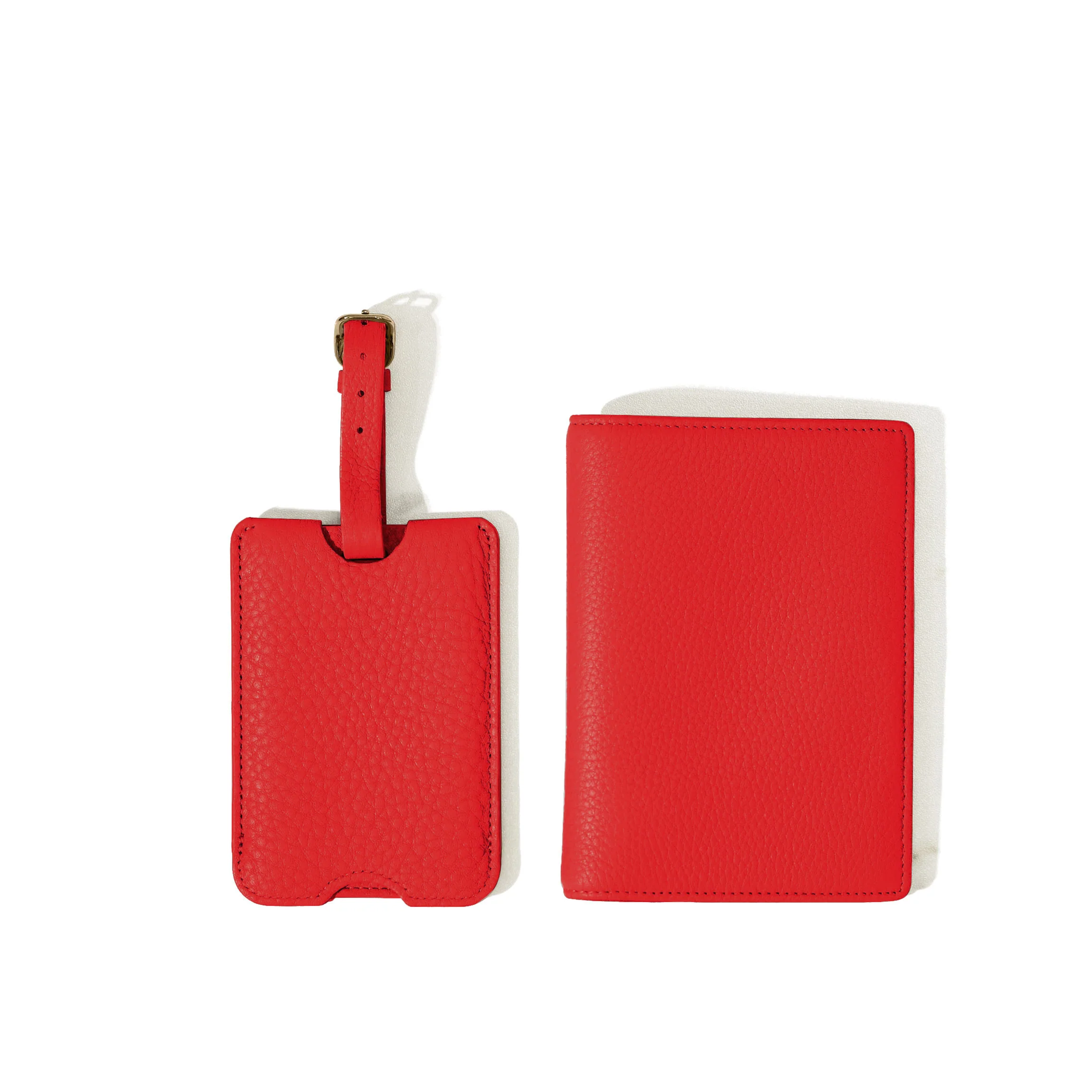 Deluxe Passport Cover + Luggage Tag Set Buoy Red - Image 4