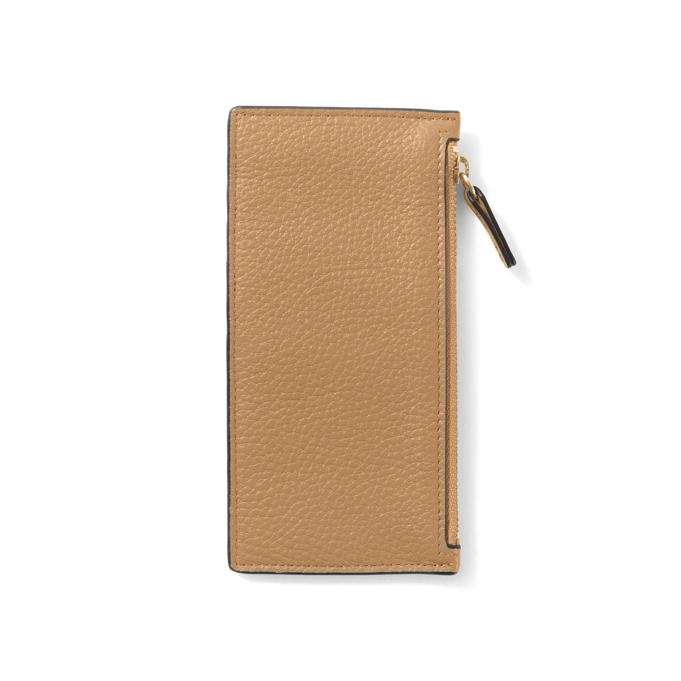 Devon Slim Zip Card Case Camel - Image 3