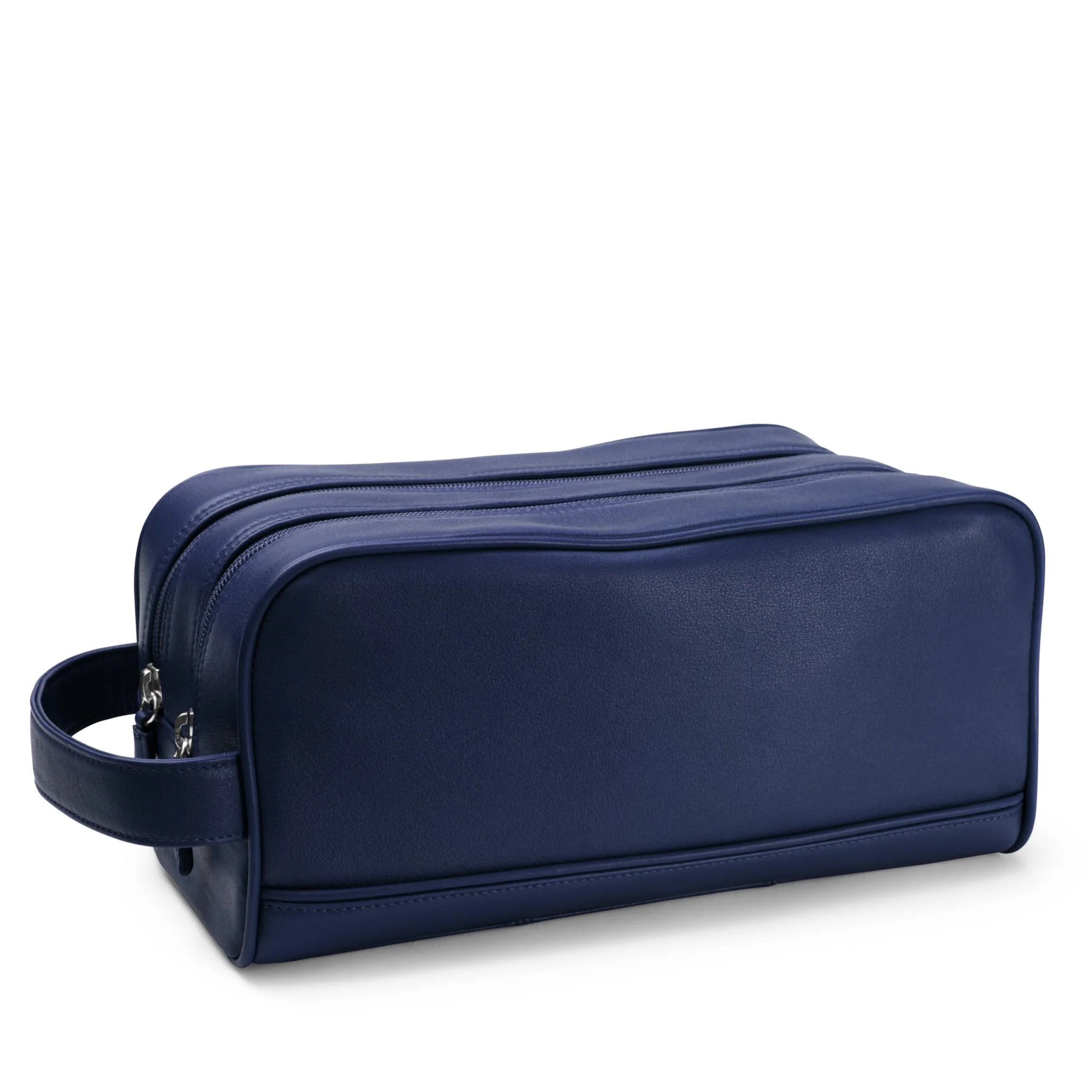 Double Zip Toiletry Bag Navy Blue - Image 5