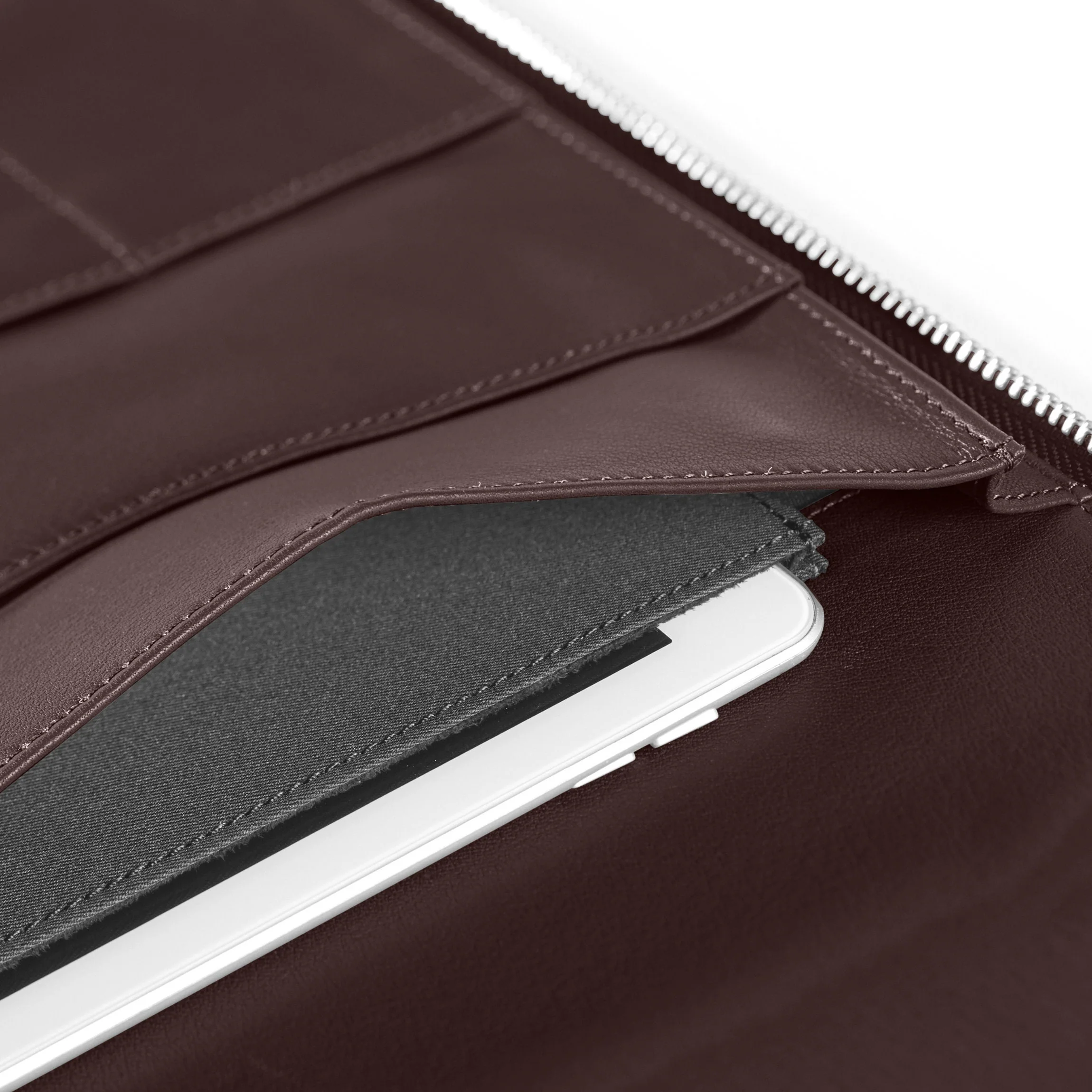 Executive Zippered Portfolio Brown - Image 4