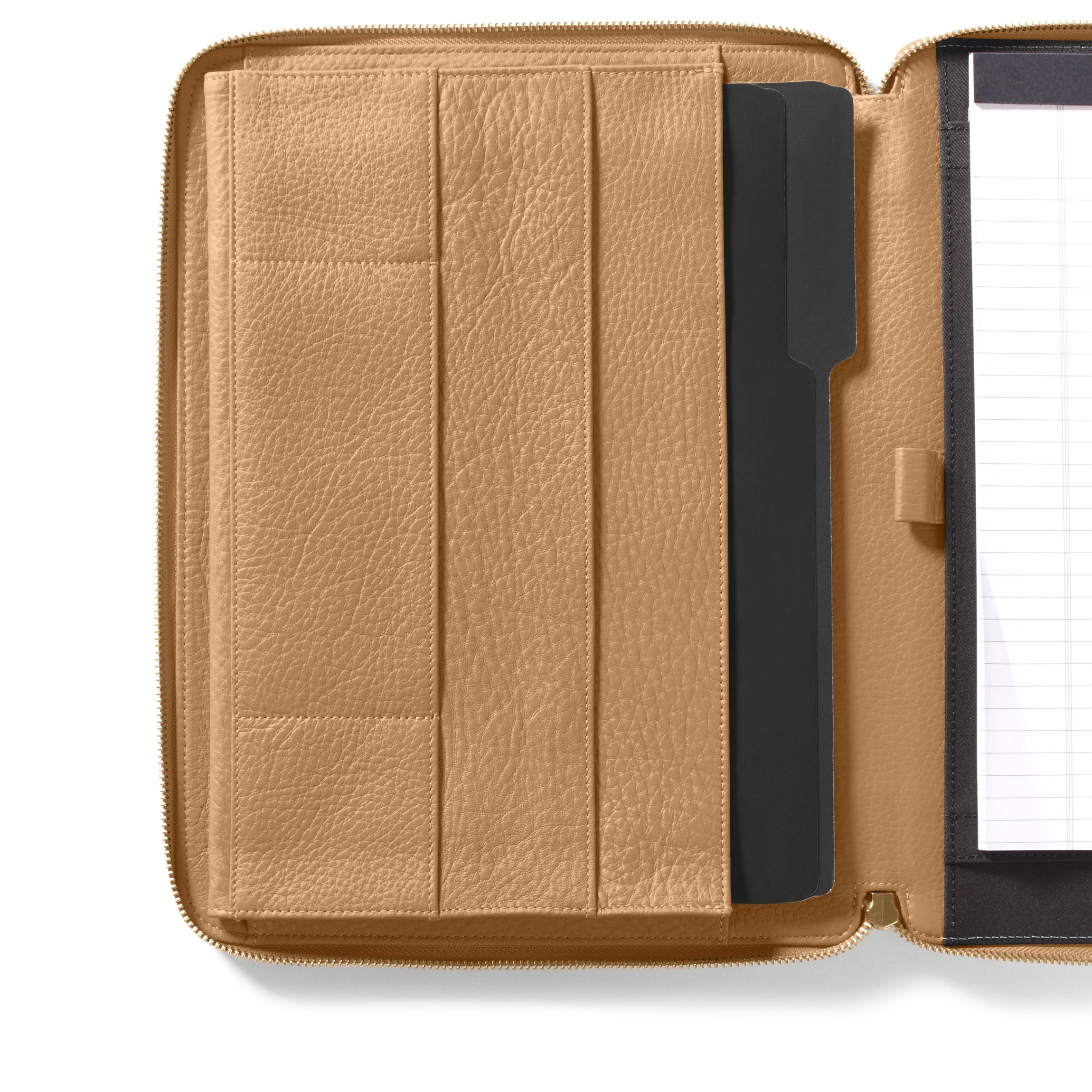 Executive Zippered Portfolio Camel - Image 7