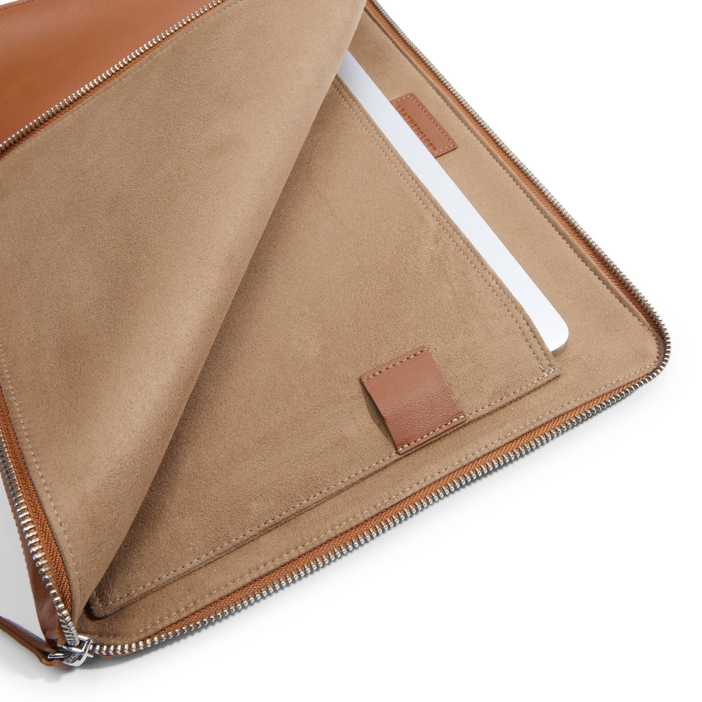 Gusseted Document and Laptop Holder Cognac - Image 6