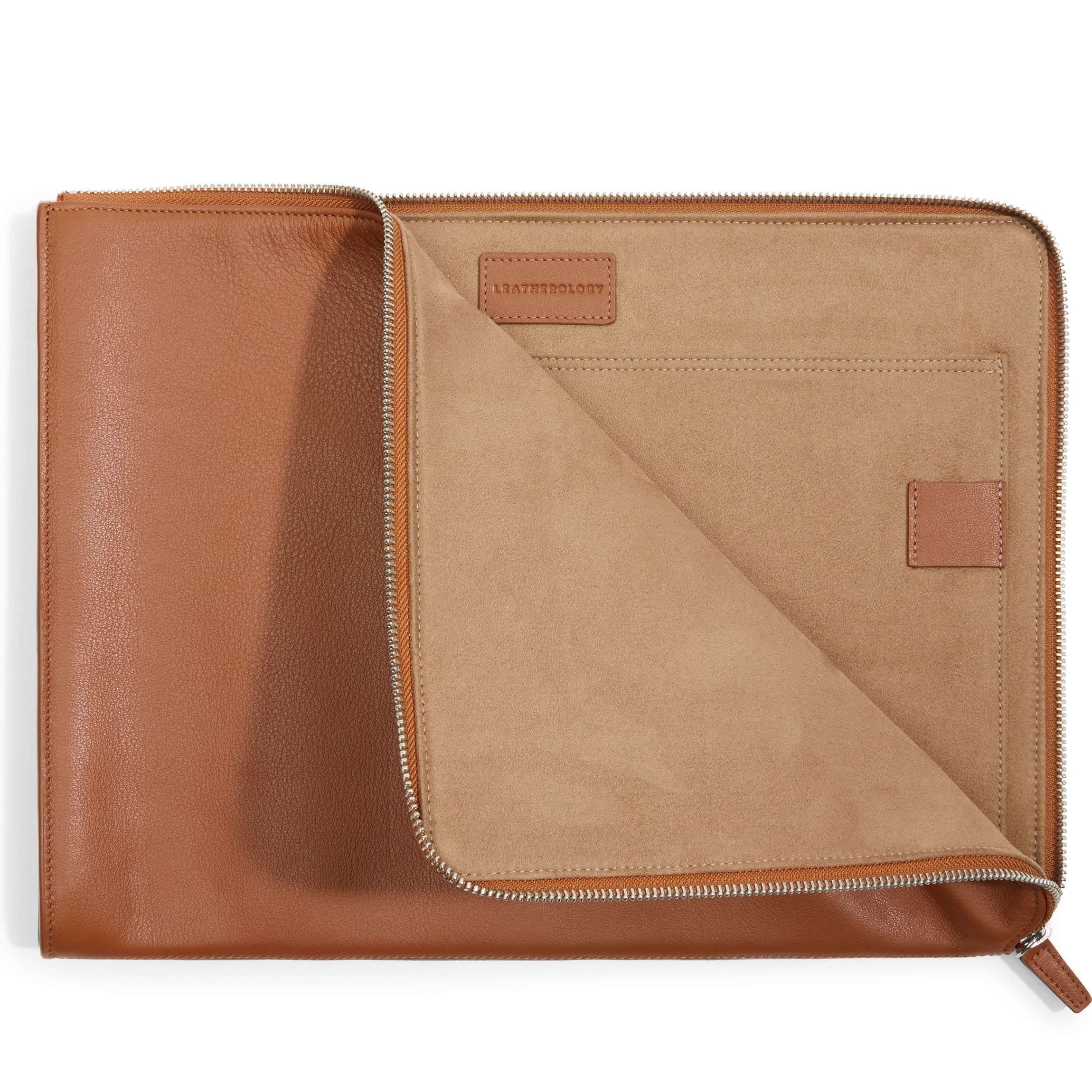Gusseted Document and Laptop Holder Cognac - Image 7