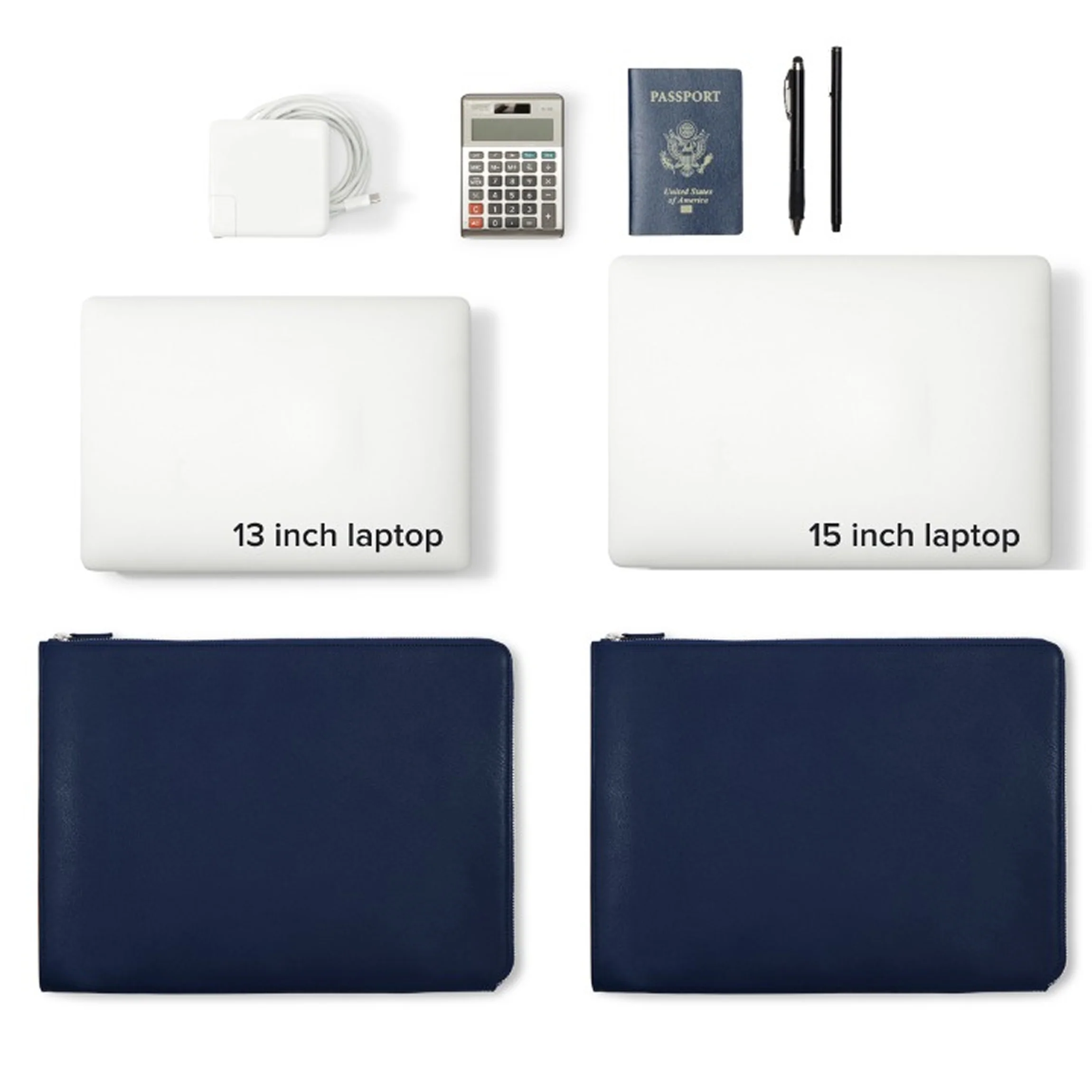 Gusseted Document and Laptop Holder Navy Blue - Image 3