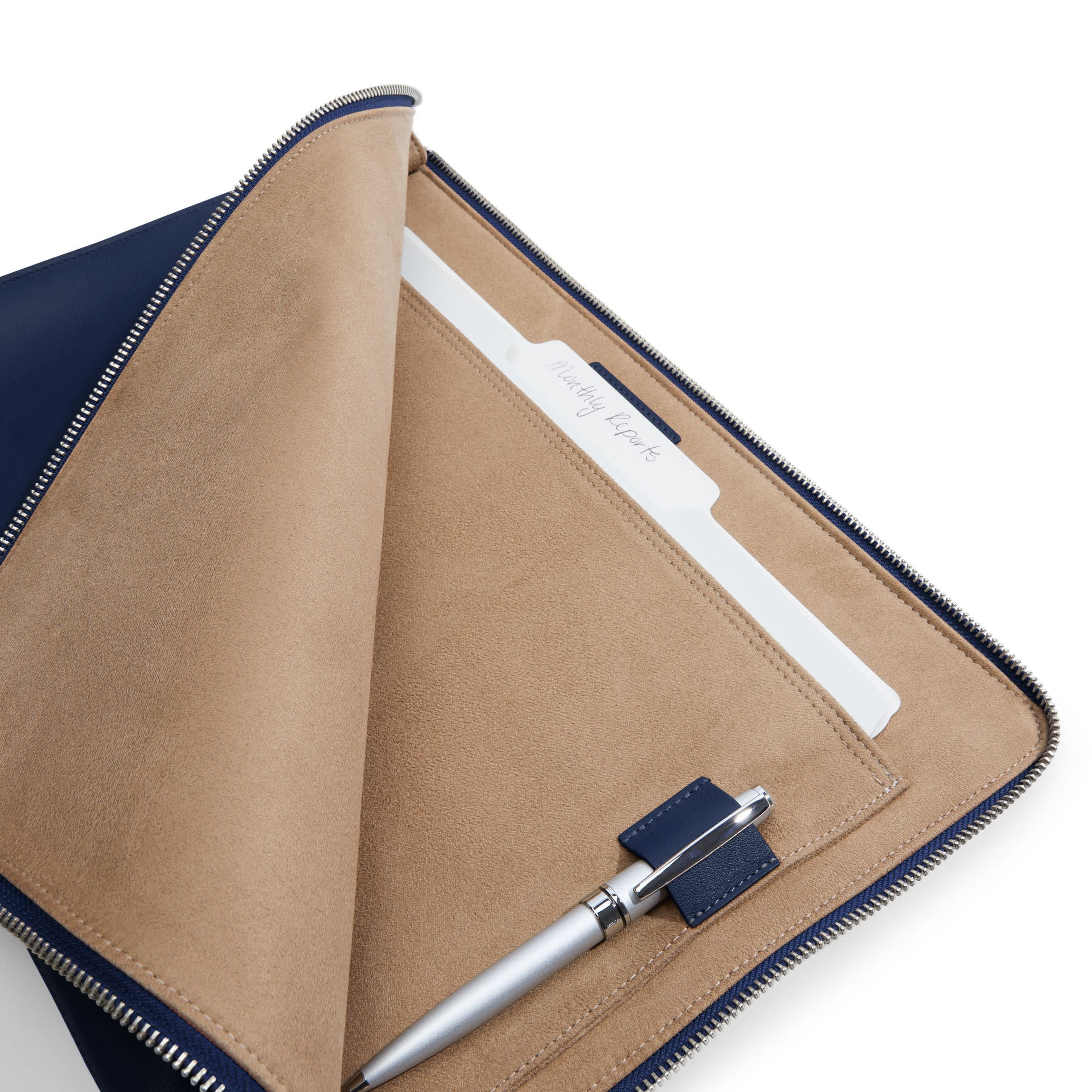 Gusseted Document and Laptop Holder Navy Blue - Image 4