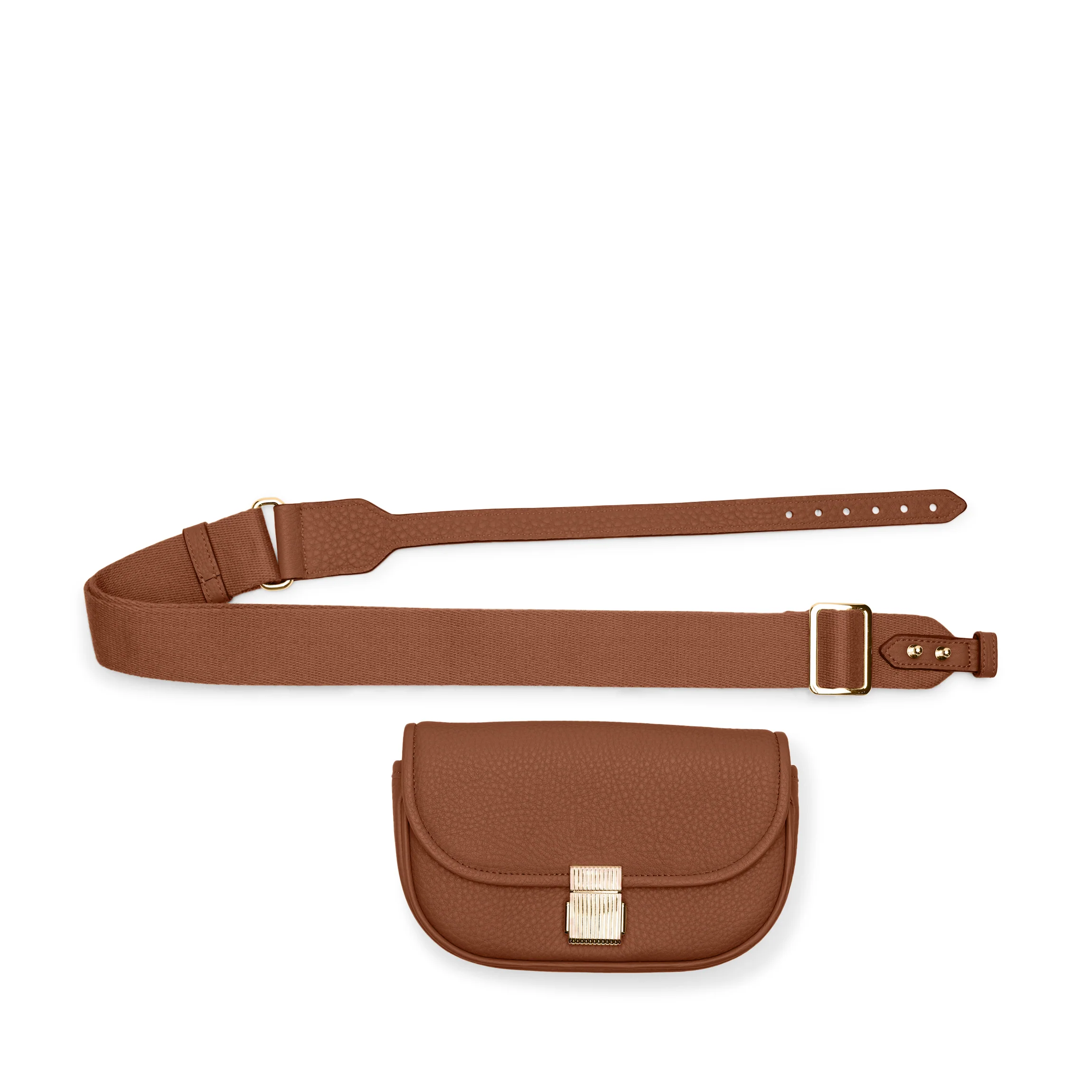 Katy Mini Belt Bag Saddle Brown - Image 7