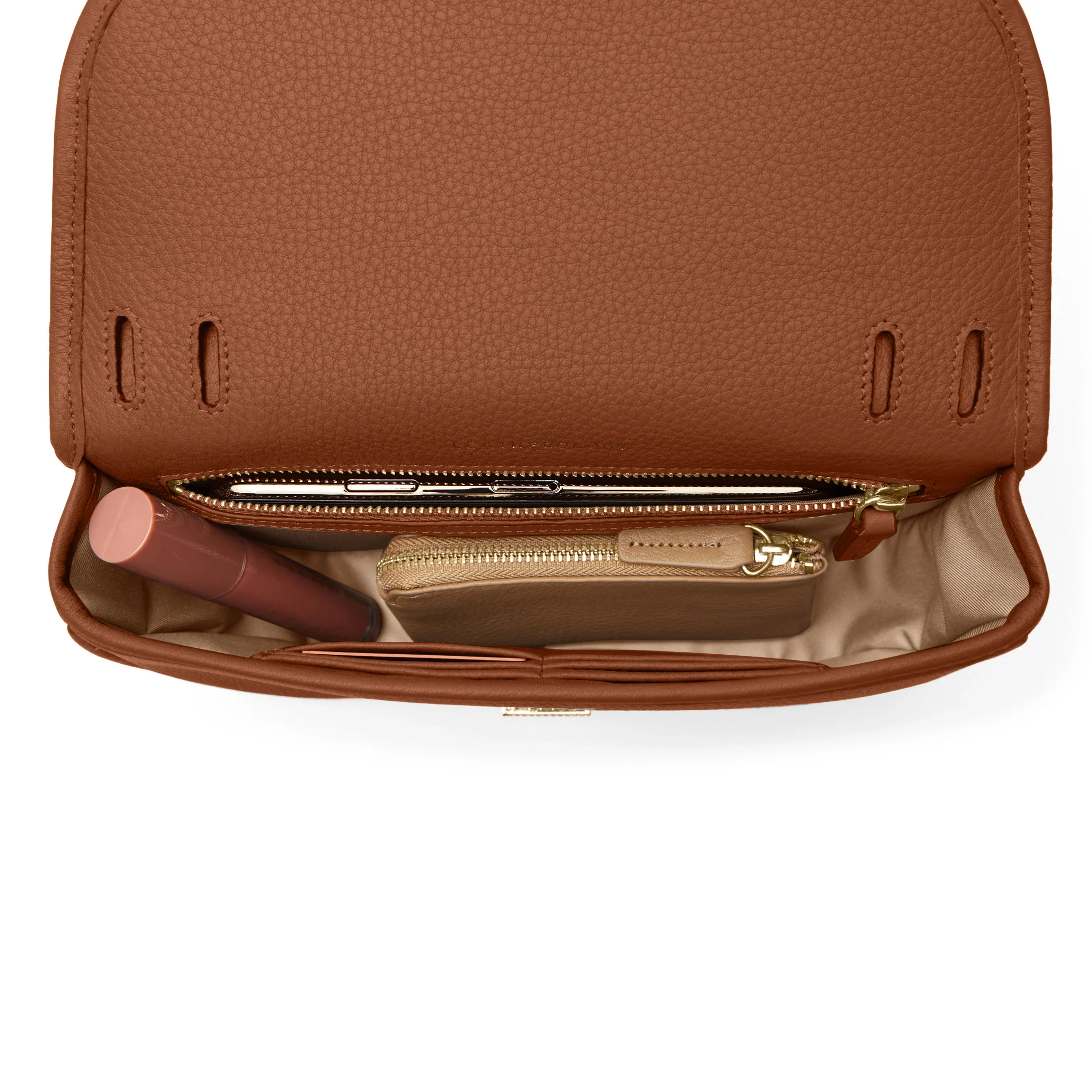 Katy Small Saddle Crossbody Saddle Brown - Image 9