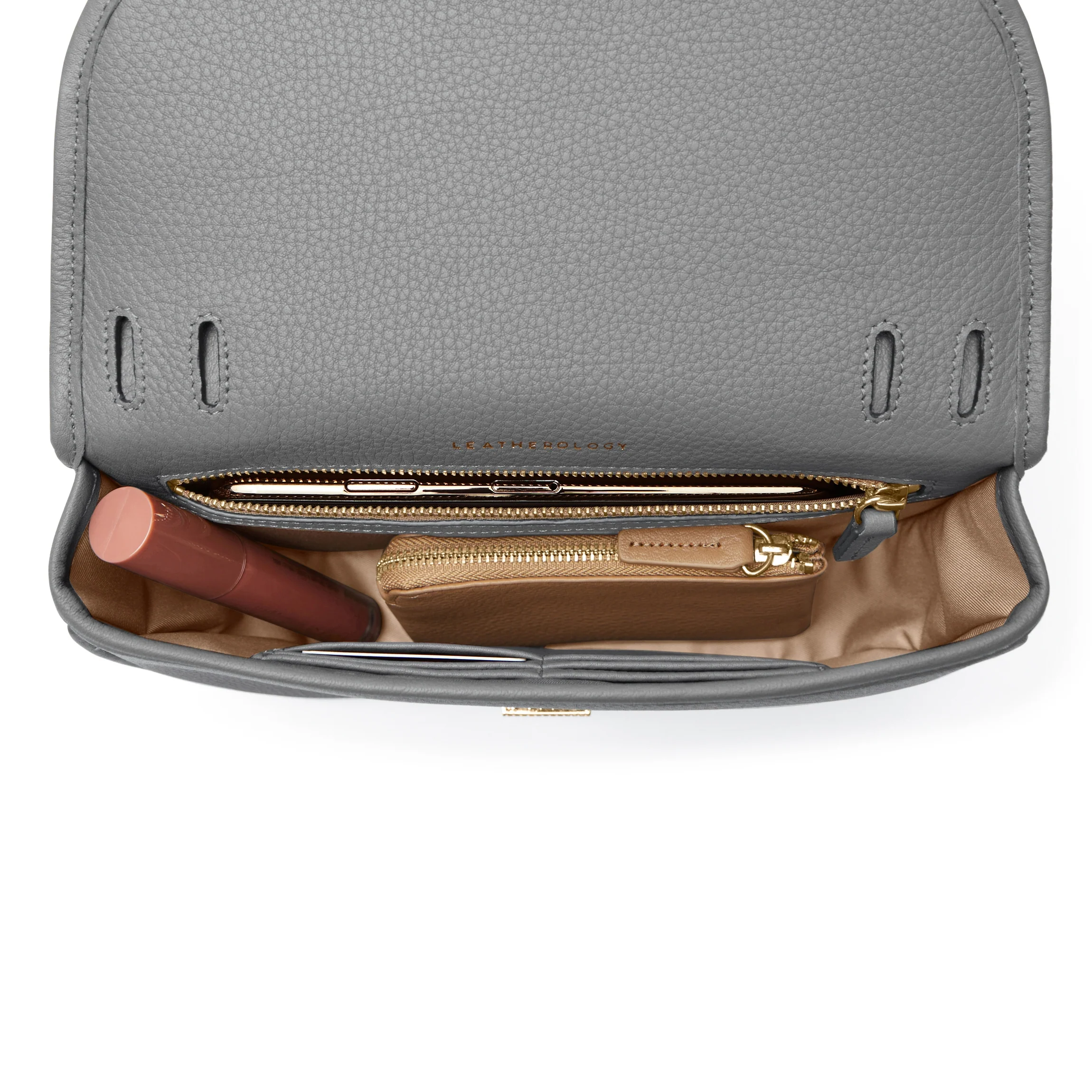 Katy Small Saddle Crossbody Smoke - Image 7