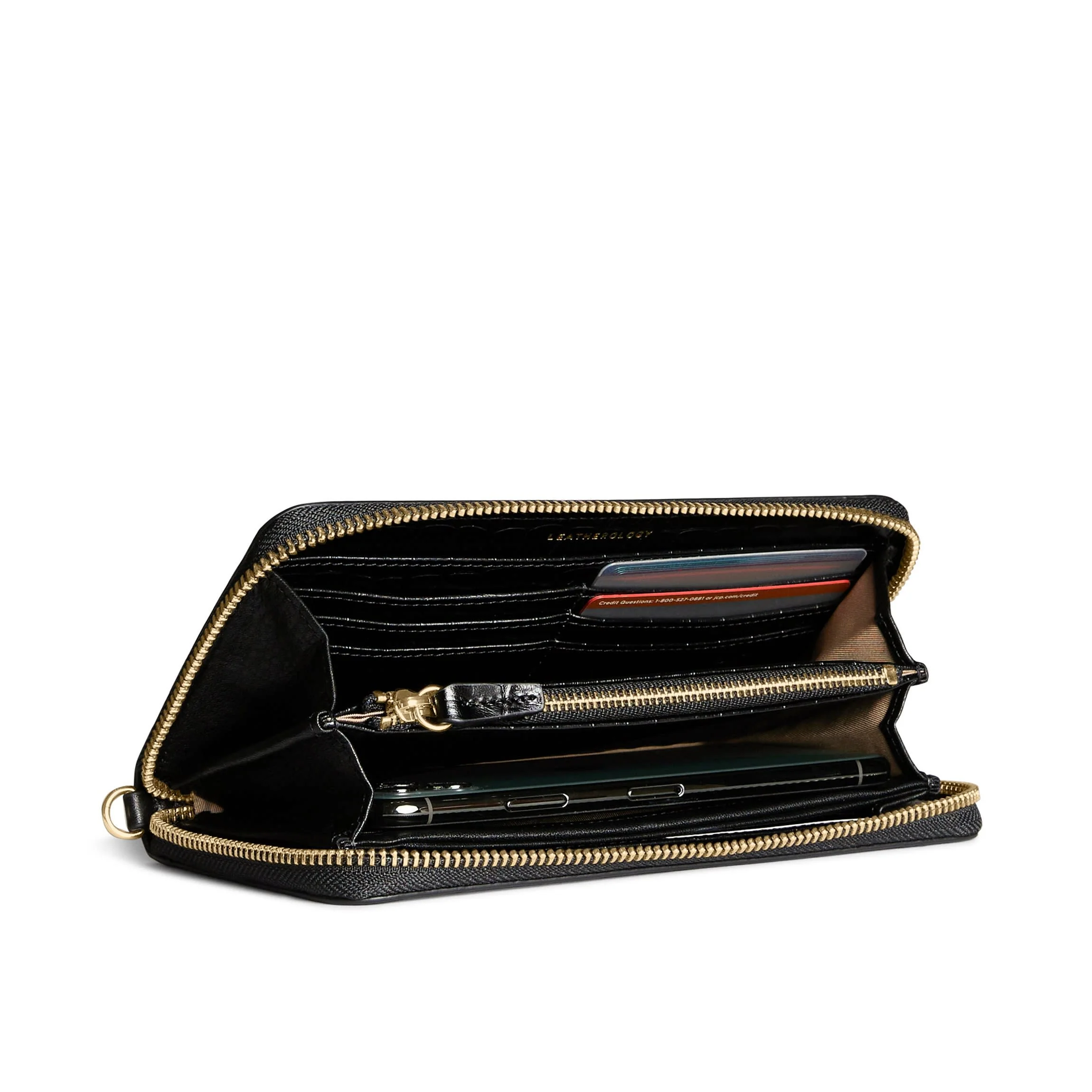 Klyde Continental Wallet Black Croc - Image 4