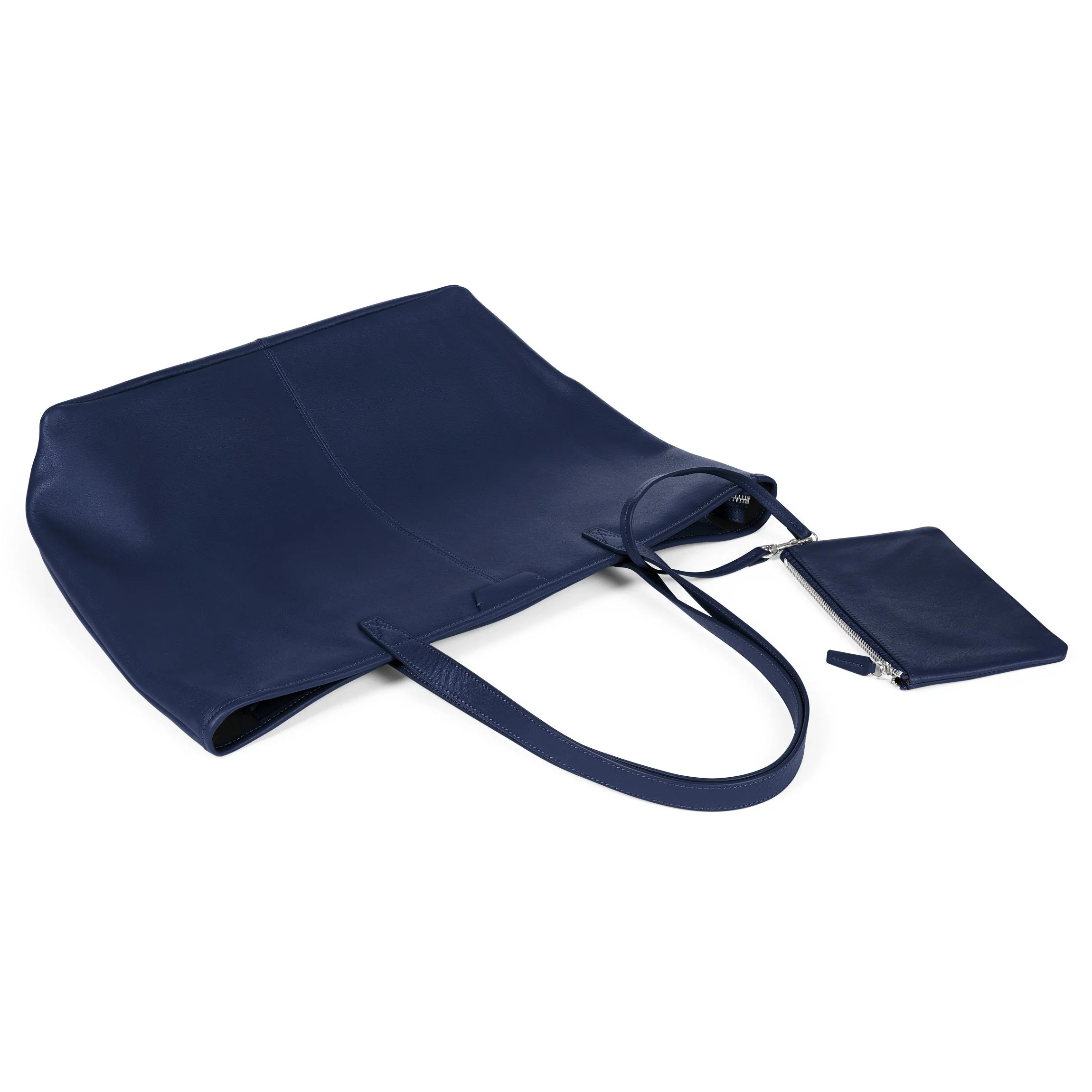Large Zippered Downtown Tote Navy Blue - Image 5