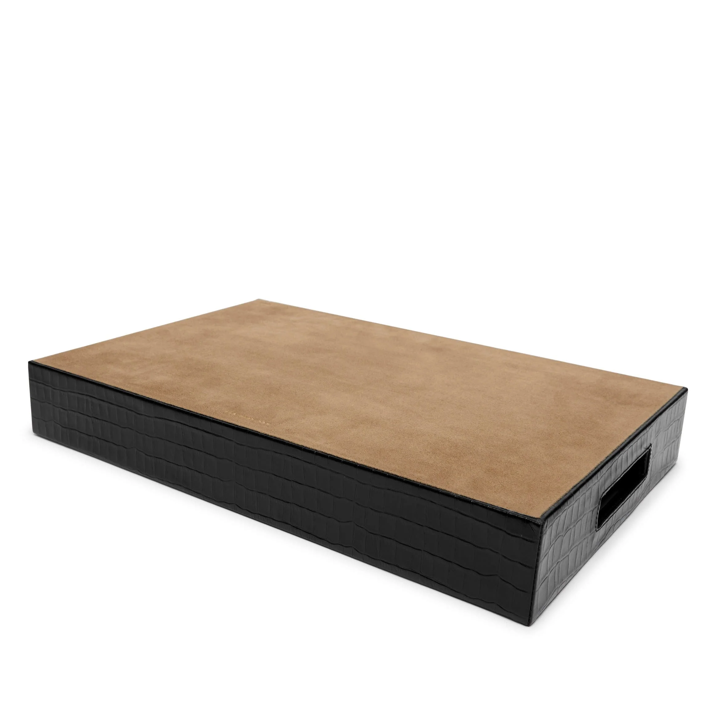 Leather Decorative Tray Black Croc - Image 7