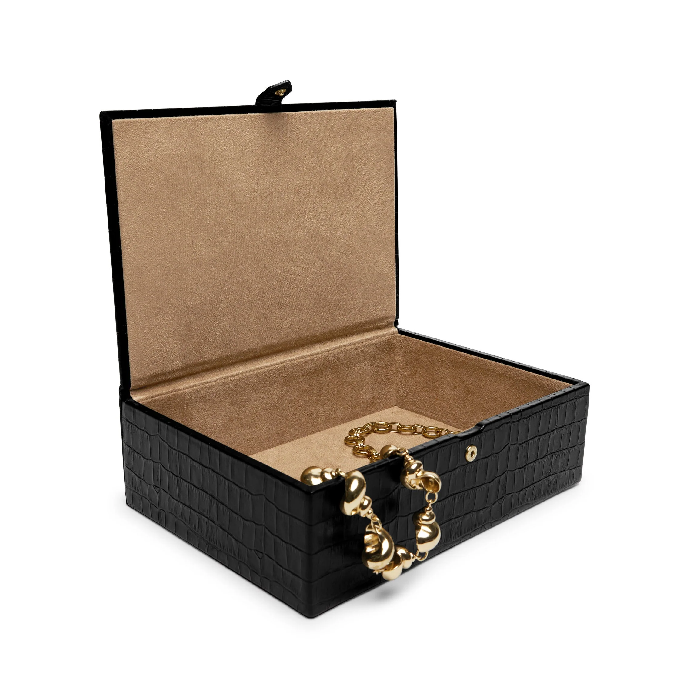 Medium Decorative Box Black Croc - Image 2