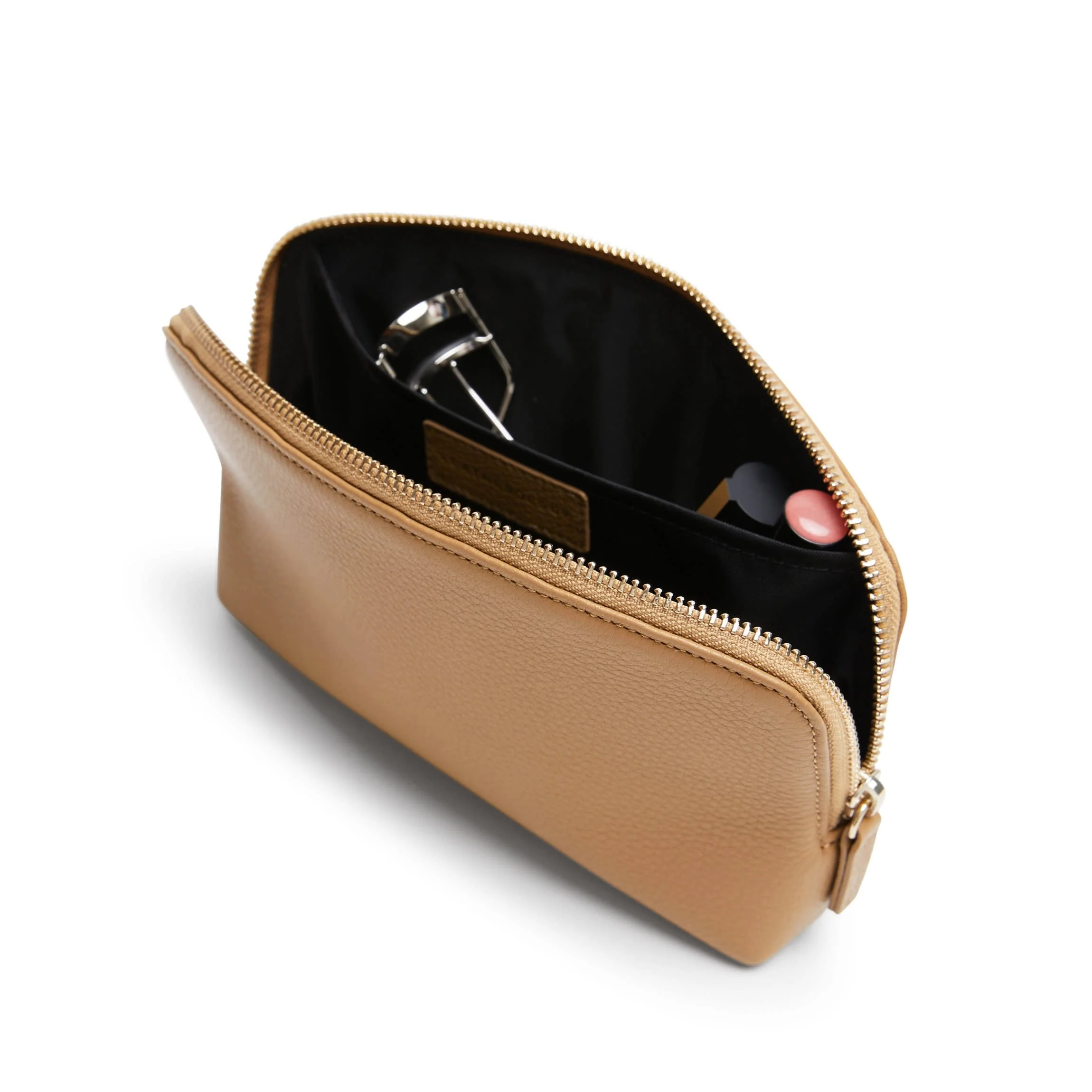 Medium Makeup Pouch Camel - Image 4
