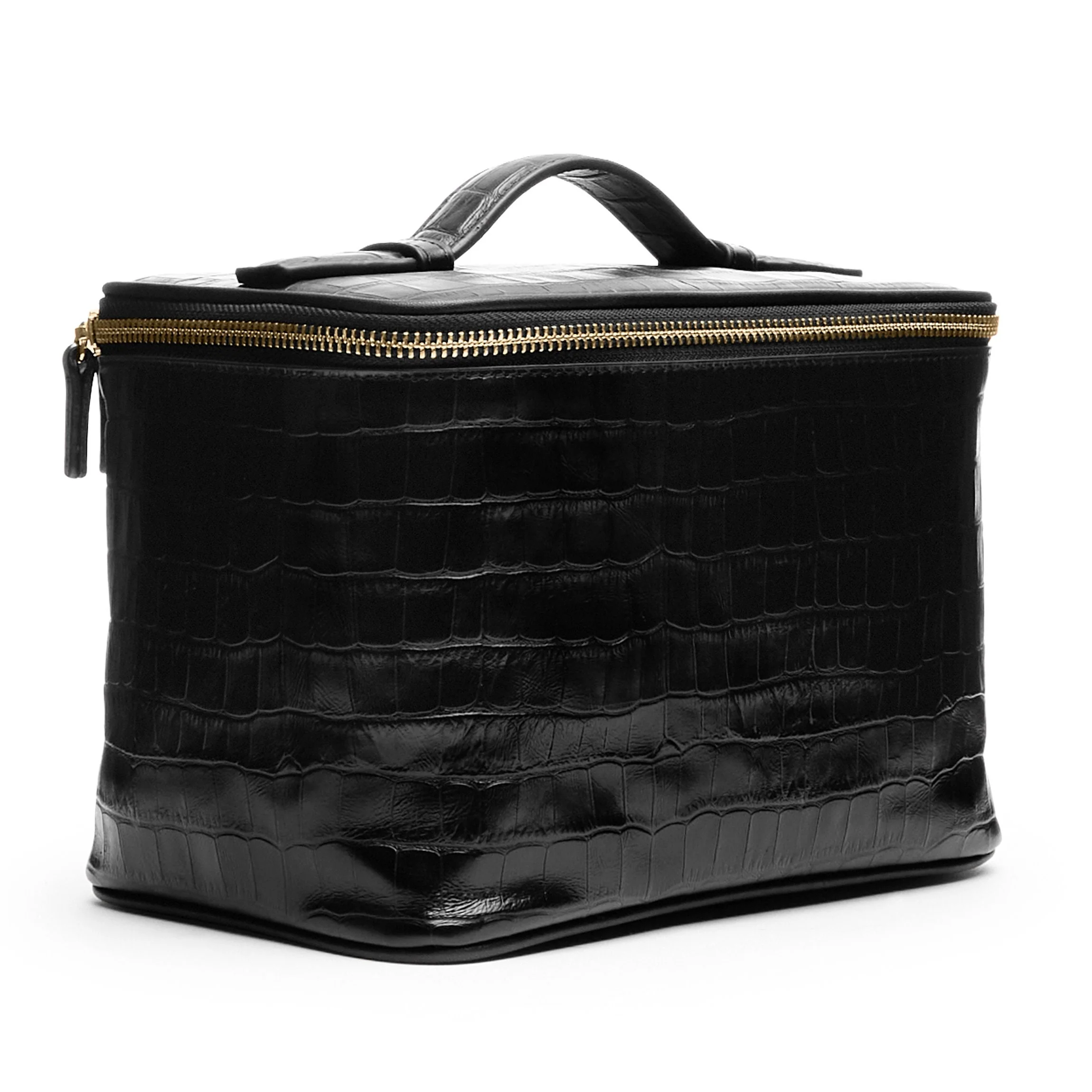 Medium Train Case Black Croc - Image 3
