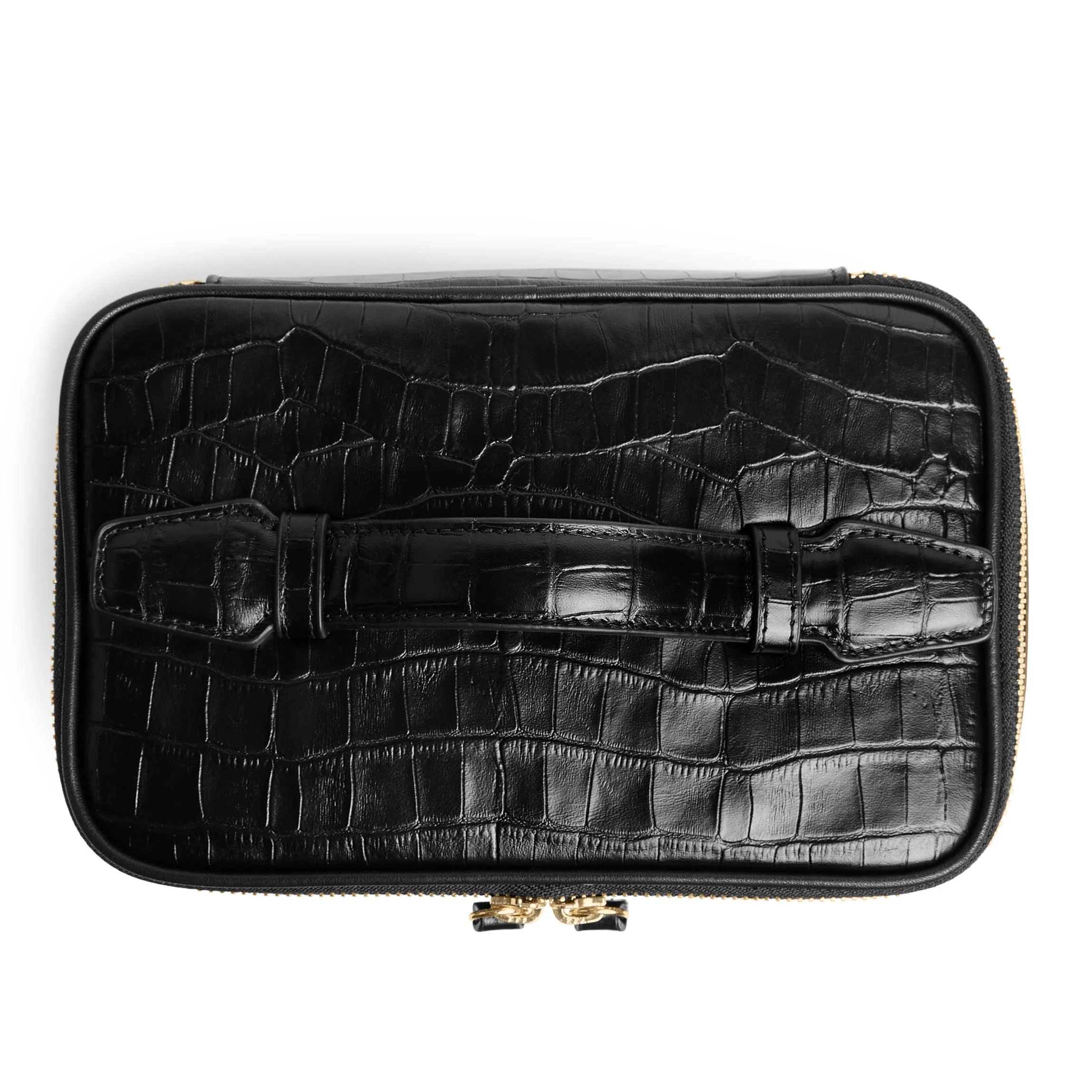 Medium Train Case Black Croc - Image 5