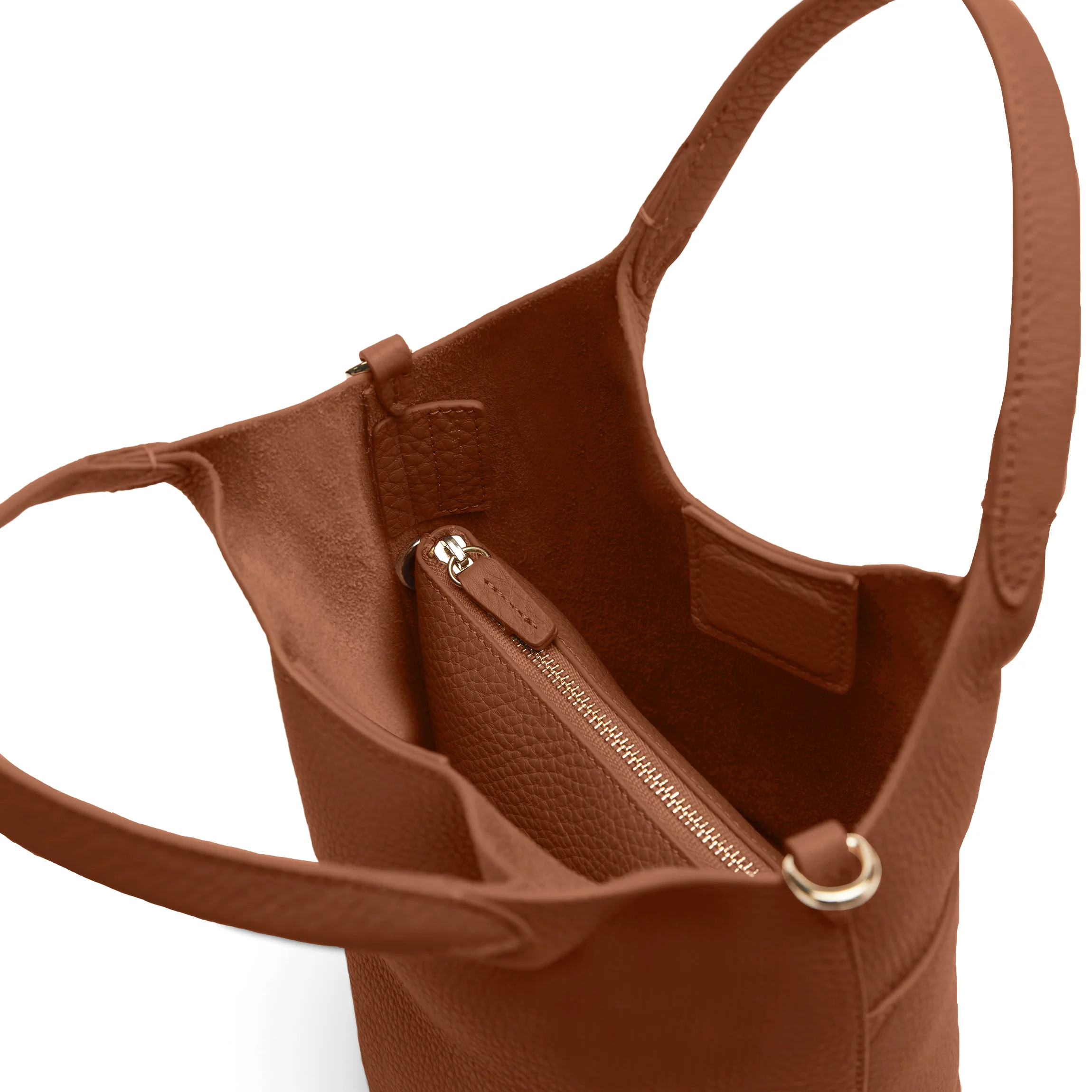 Mia Small Bucket Tote Saddle Brown - Image 3
