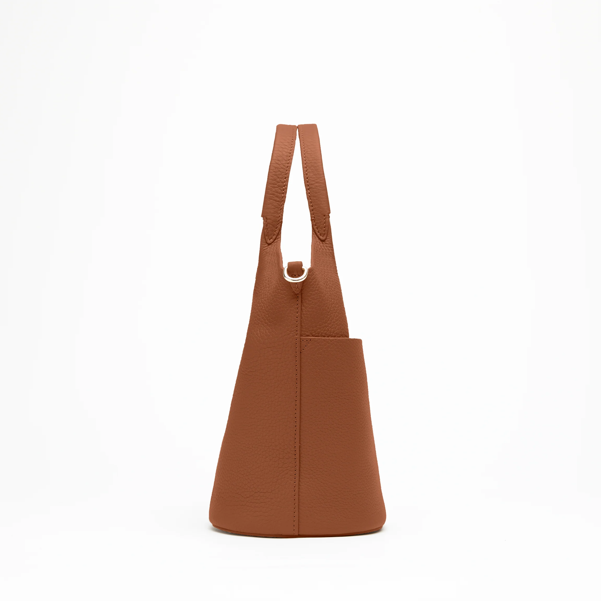 Mia Small Bucket Tote Saddle Brown - Image 6