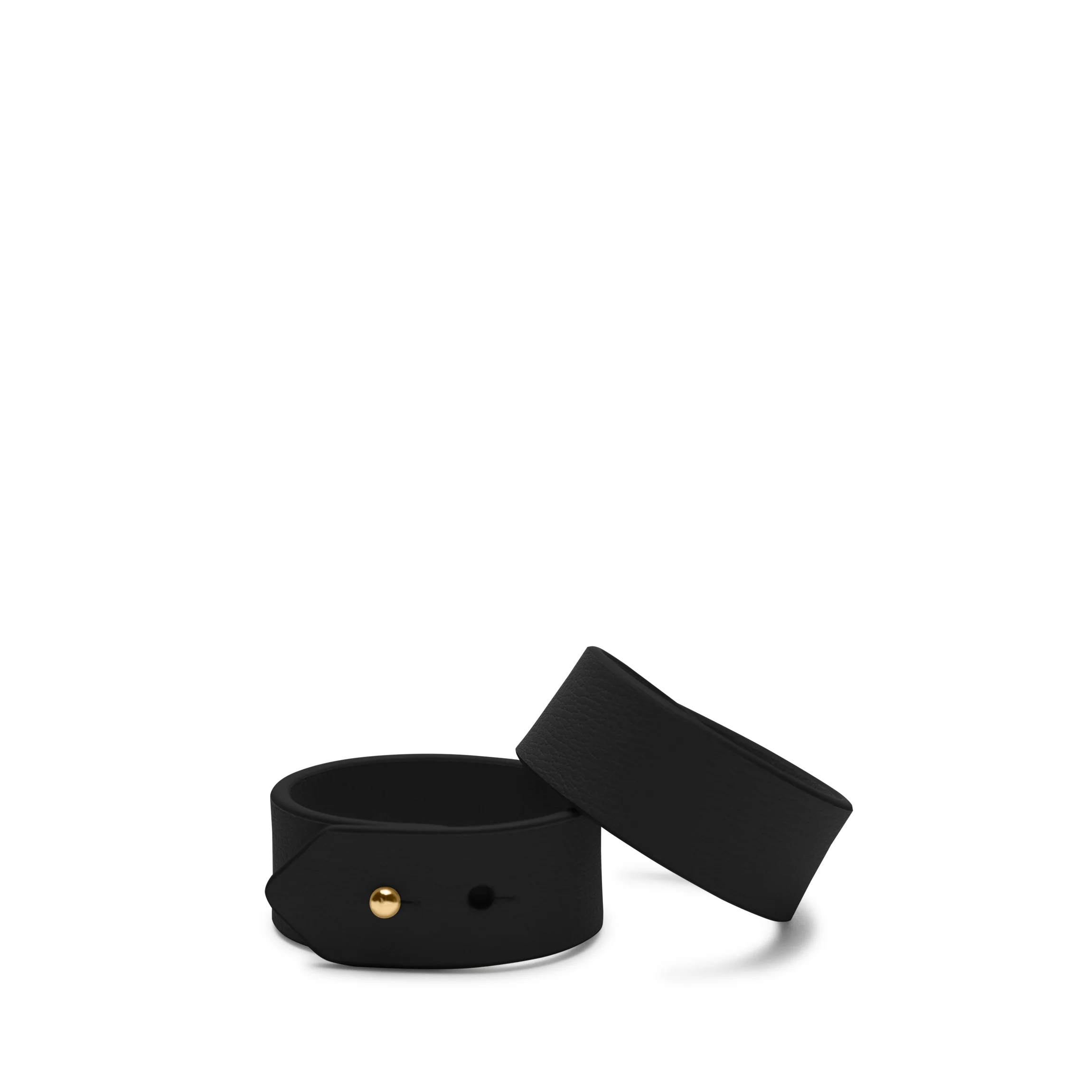 Modern Napkin Rings, Set of 2 Black - Image 3