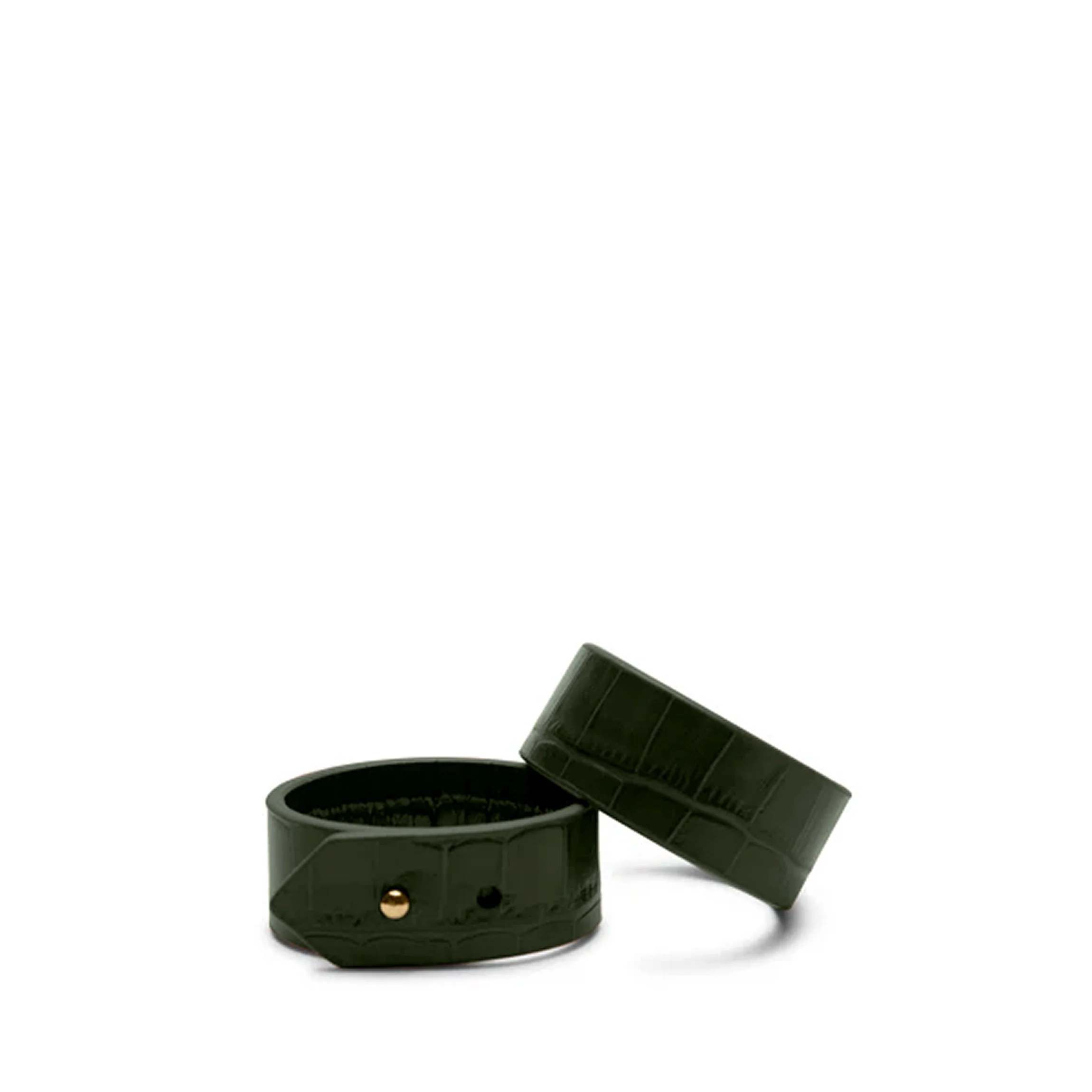 Modern Napkin Rings, Set of 2 Forest Croc - Image 3