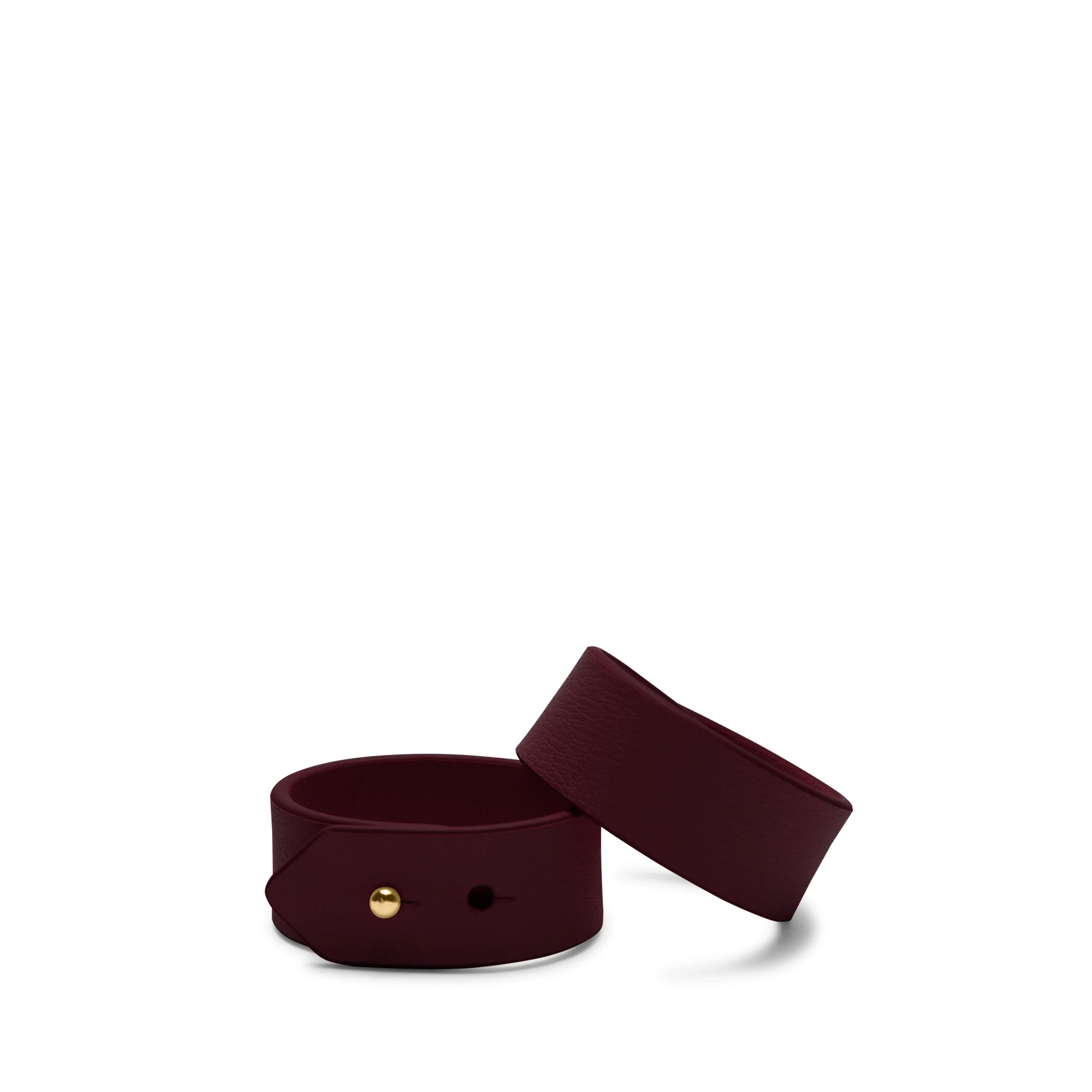 Modern Napkin Rings, Set of 2 Oxblood - Image 3