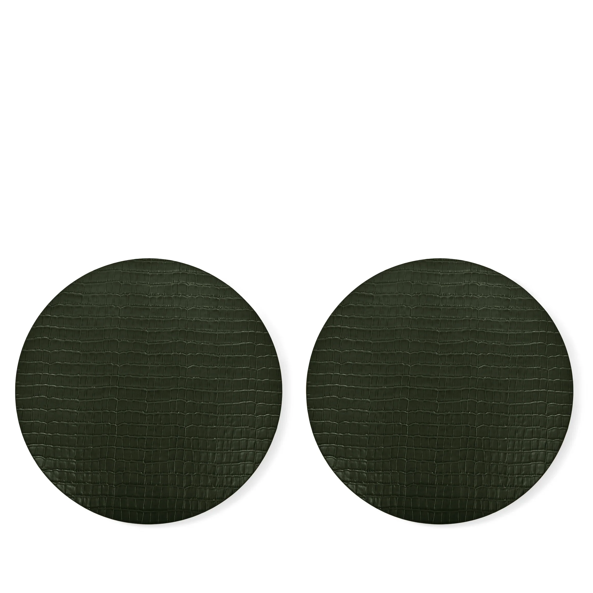 Modern Round Placemats, Set of 2 Forest Croc - Image 3