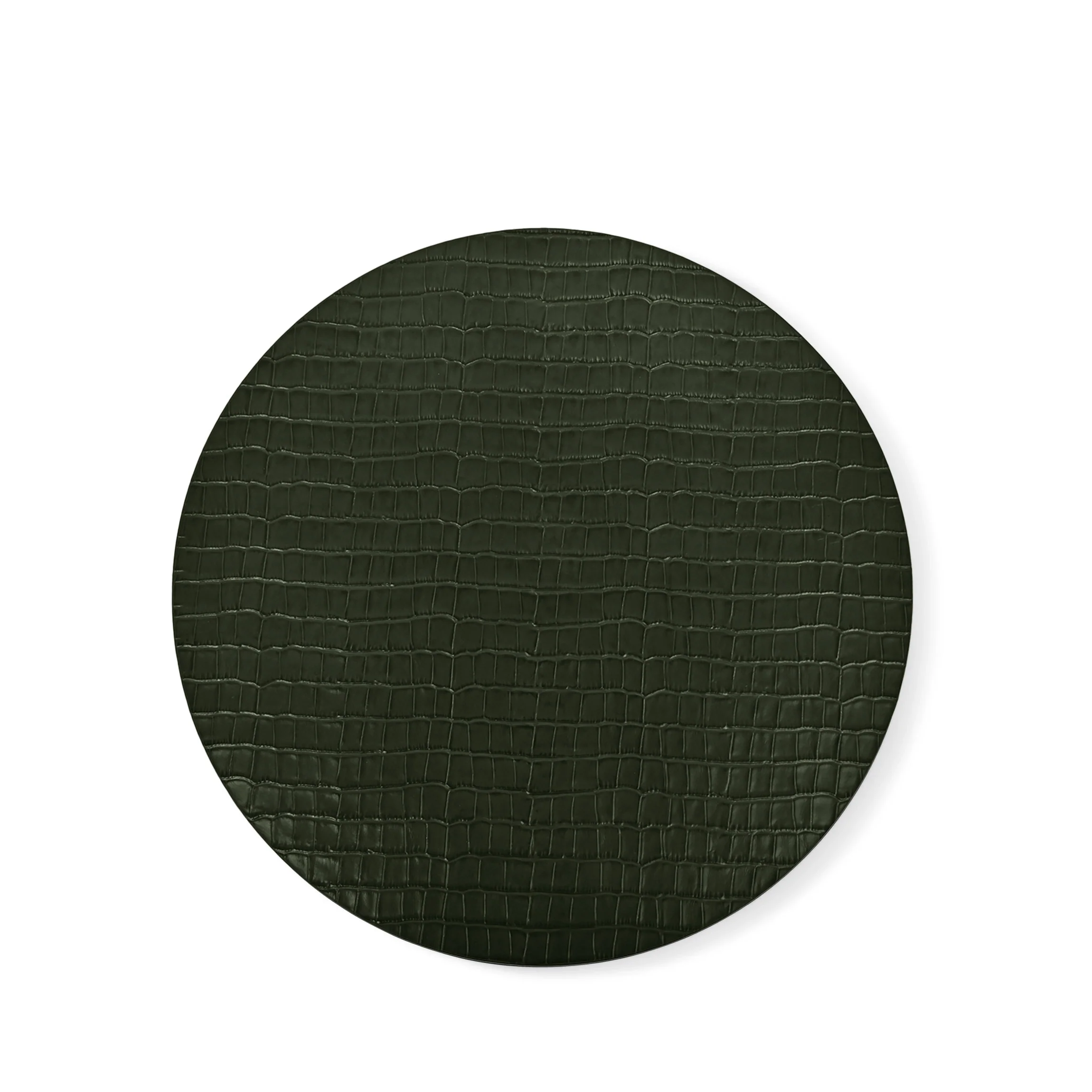Modern Round Placemats, Set of 2 Forest Croc - Image 4